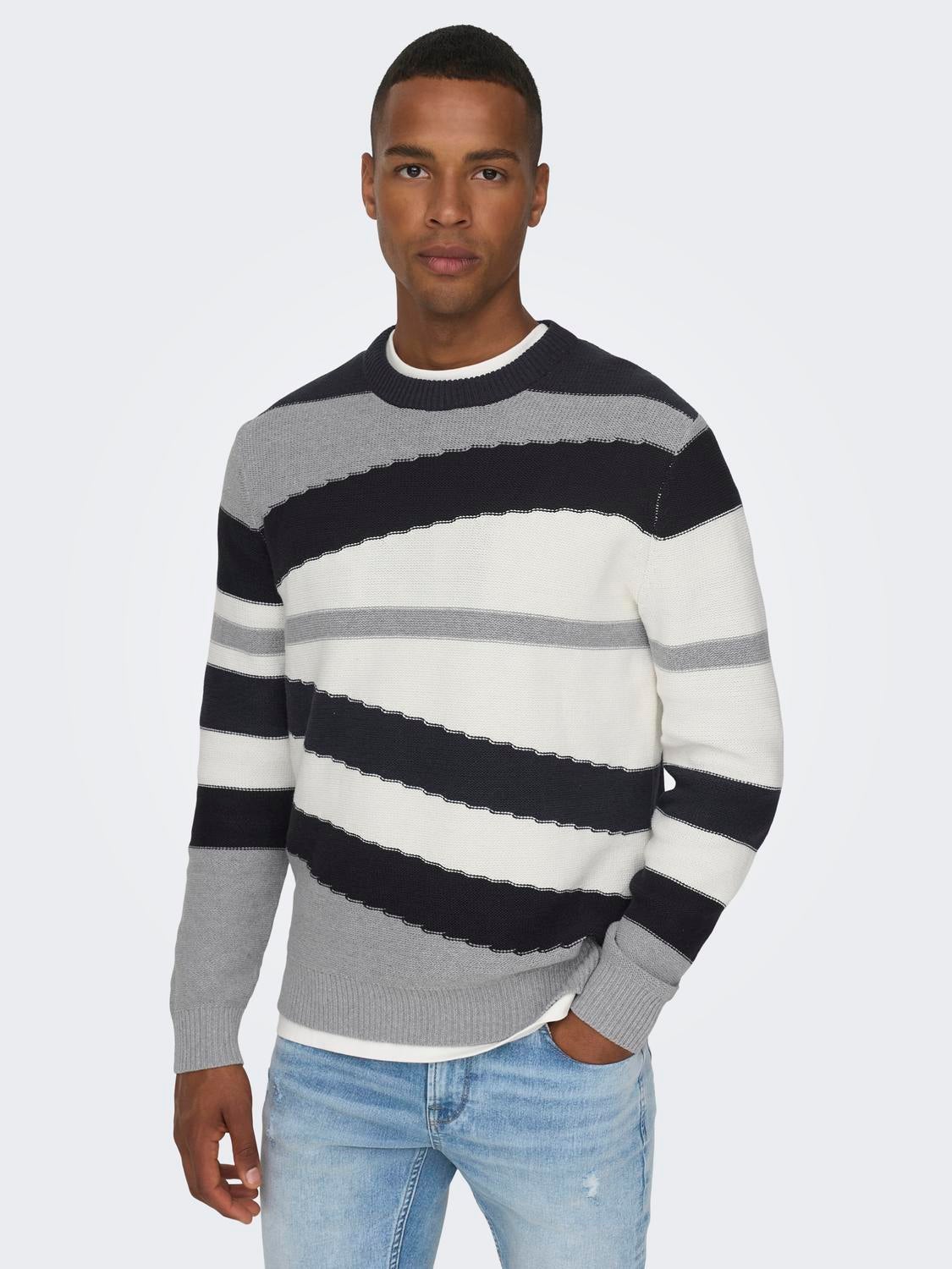 Light grey 2025 sweater mens