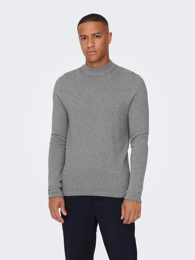ONLY & SONS High neck knitted pullover - 22026503
