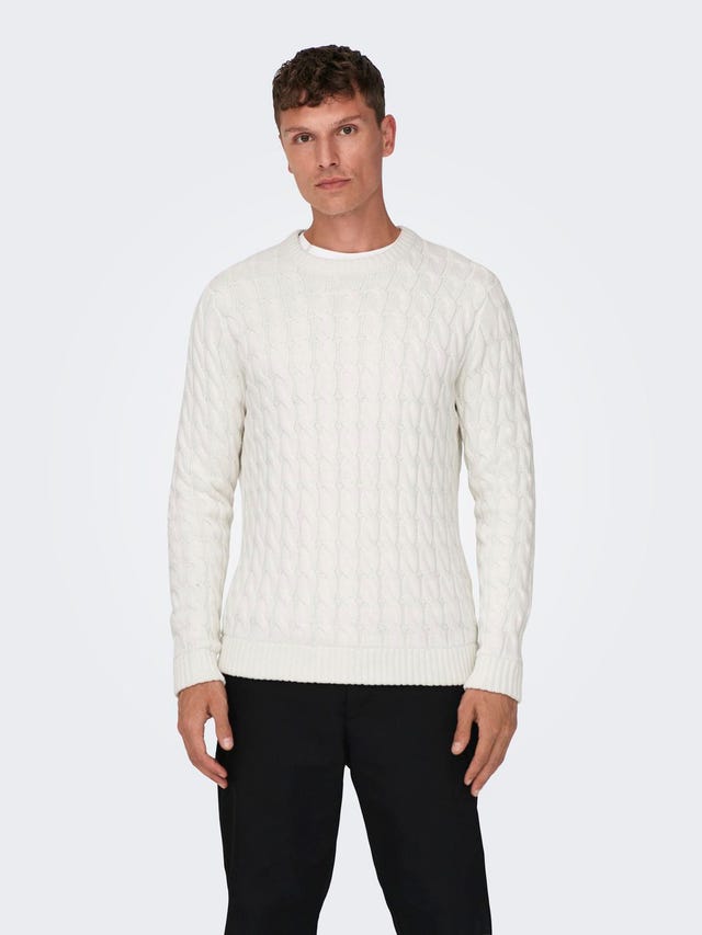 ONLY & SONS Regular Fit Crew neck Pullover - 22026504