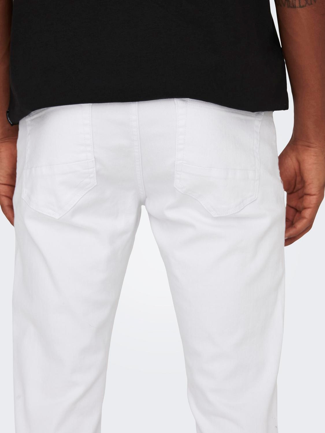 ONLY & SONS Jeans Slim Fit Taille basse -White Denim - 22026529