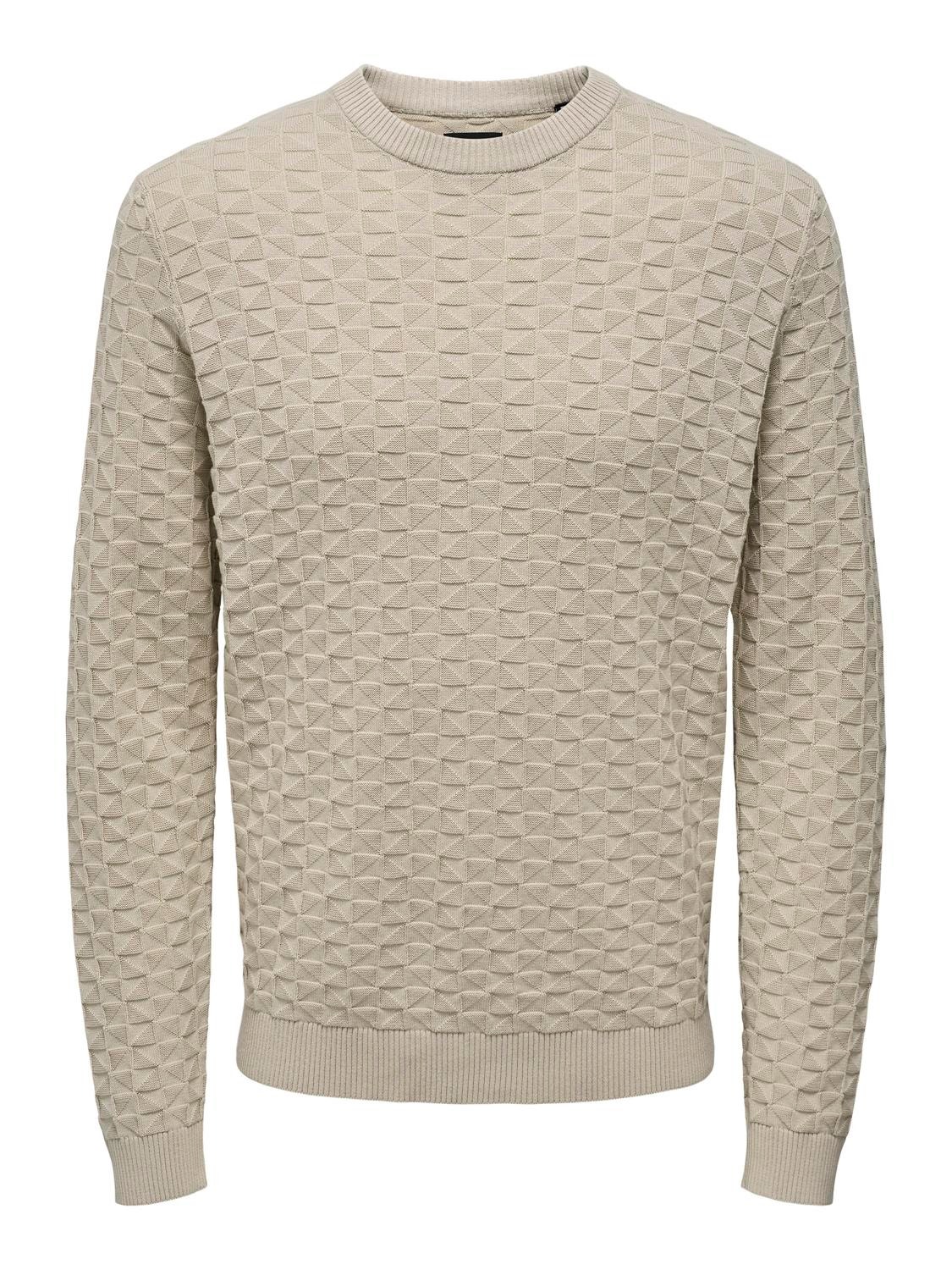 ONLY & SONS Ronde hals Pullover -Silver Lining - 22026559
