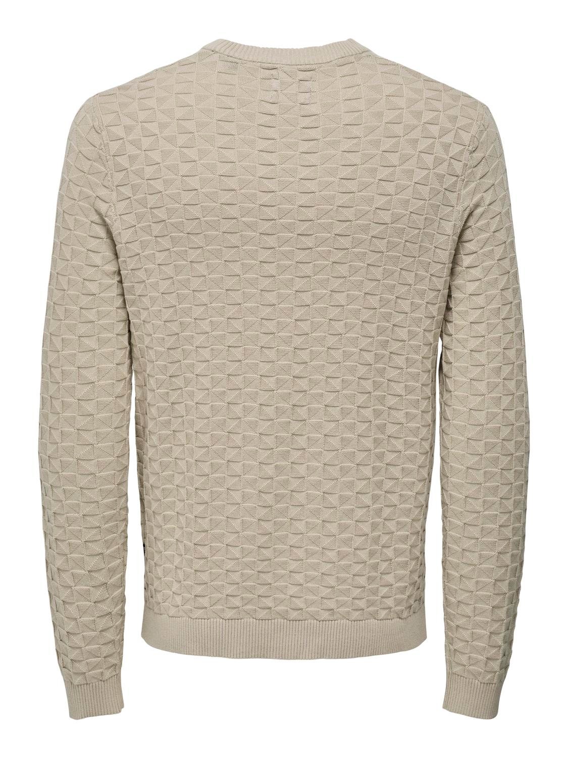 ONLY & SONS Crew neck Pullover -Silver Lining - 22026559