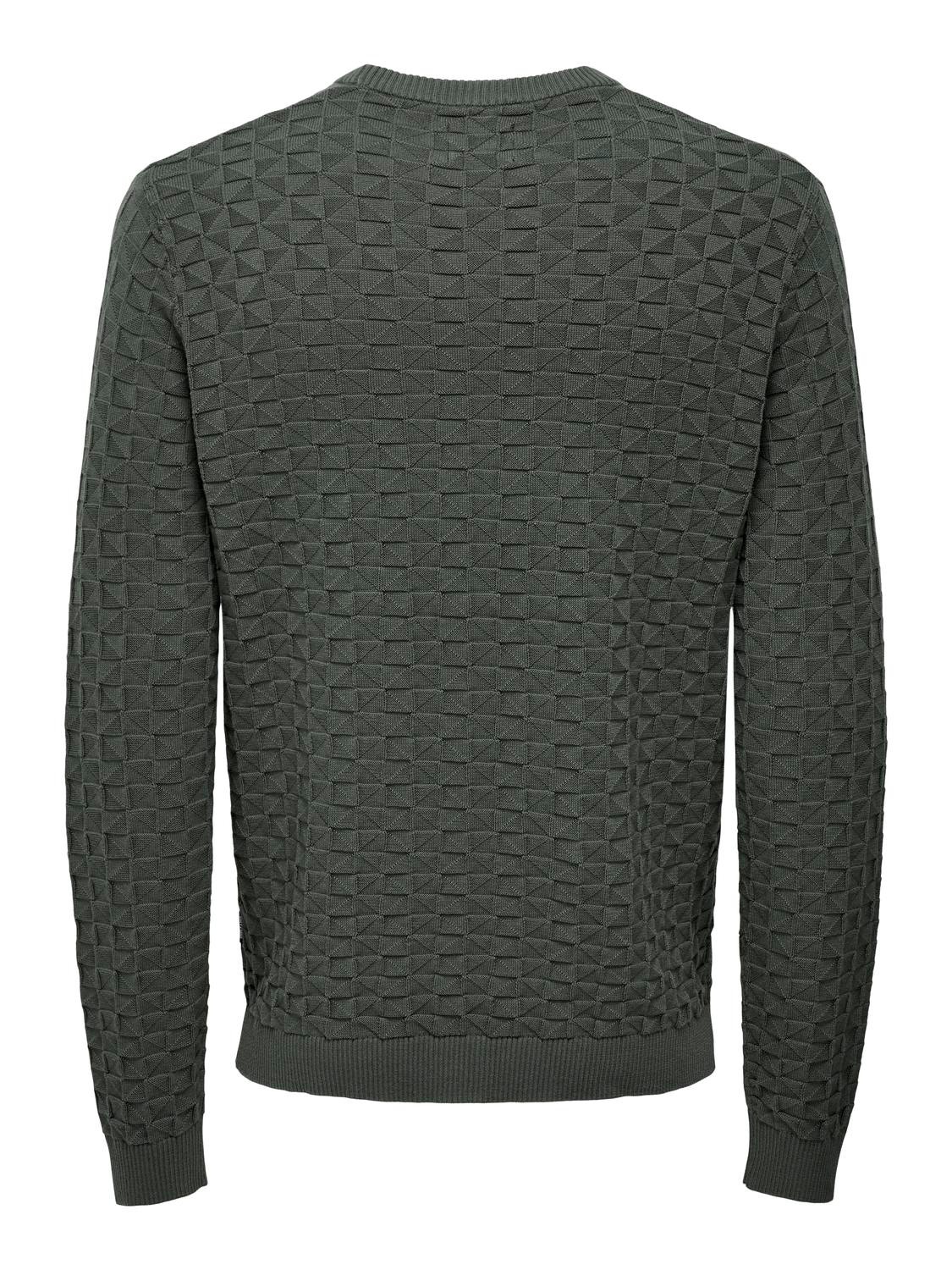 ONLY & SONS Crew neck Pullover -Castor Gray - 22026559