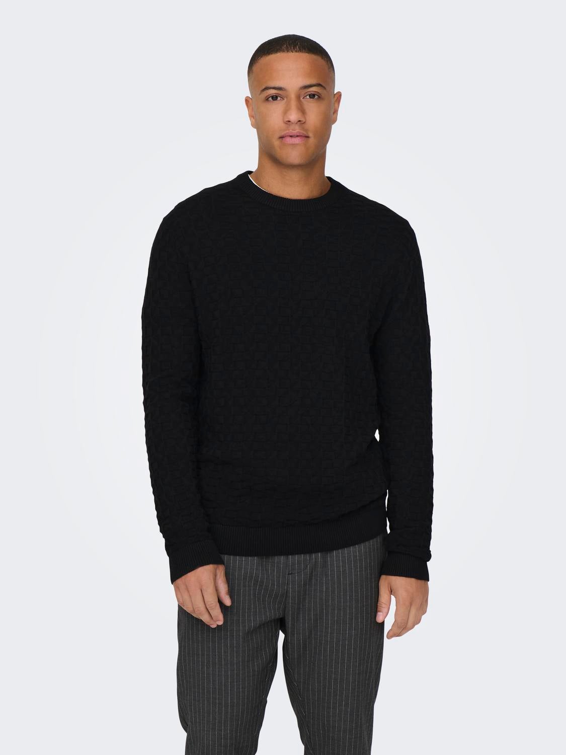 Crew neck Pullover Black ONLY SONS