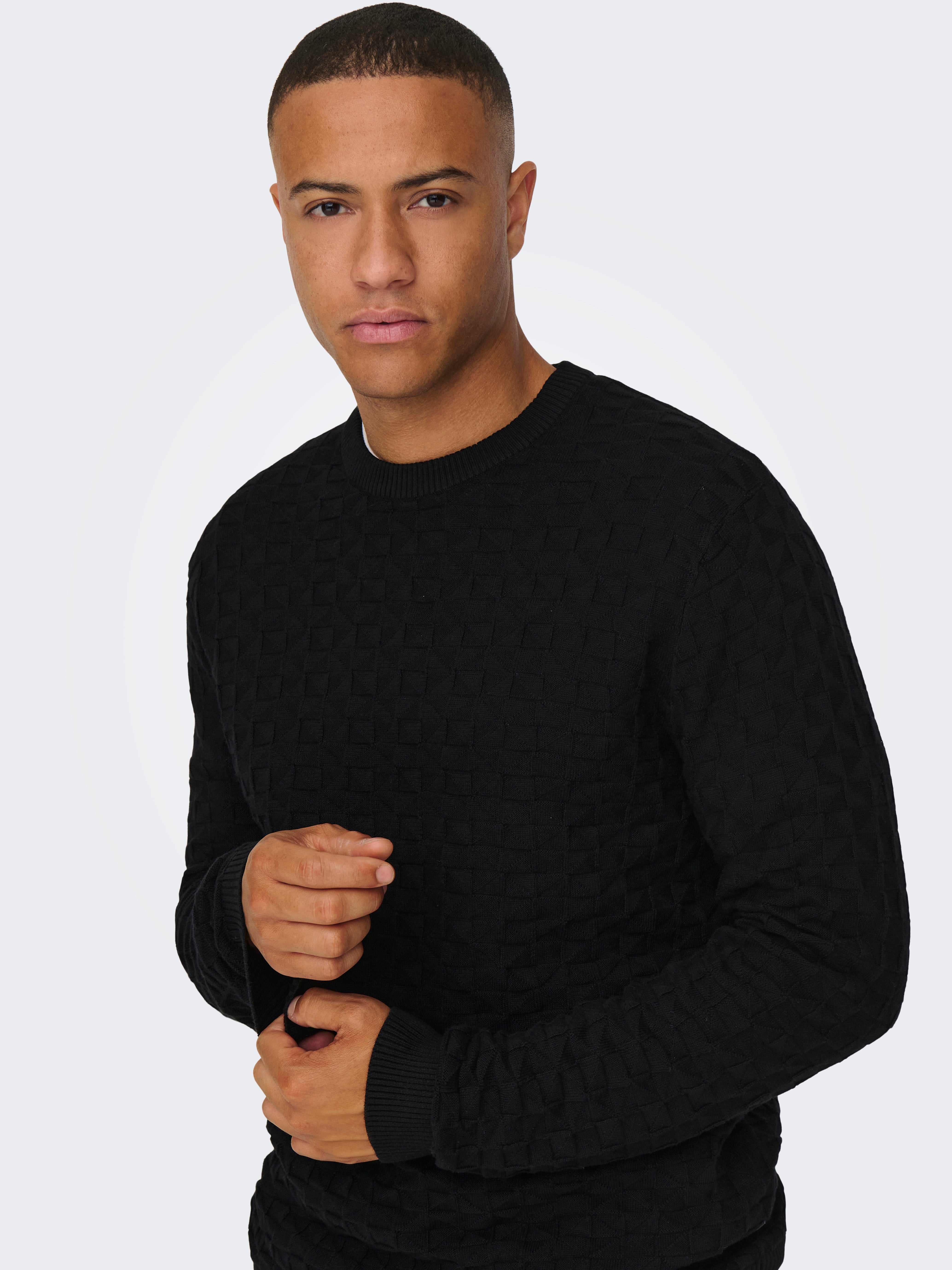 新品　ennoy ROUND NECK PULLOVER (BLACK) ennoy ROUND NECK PULLOVER (BLACK)