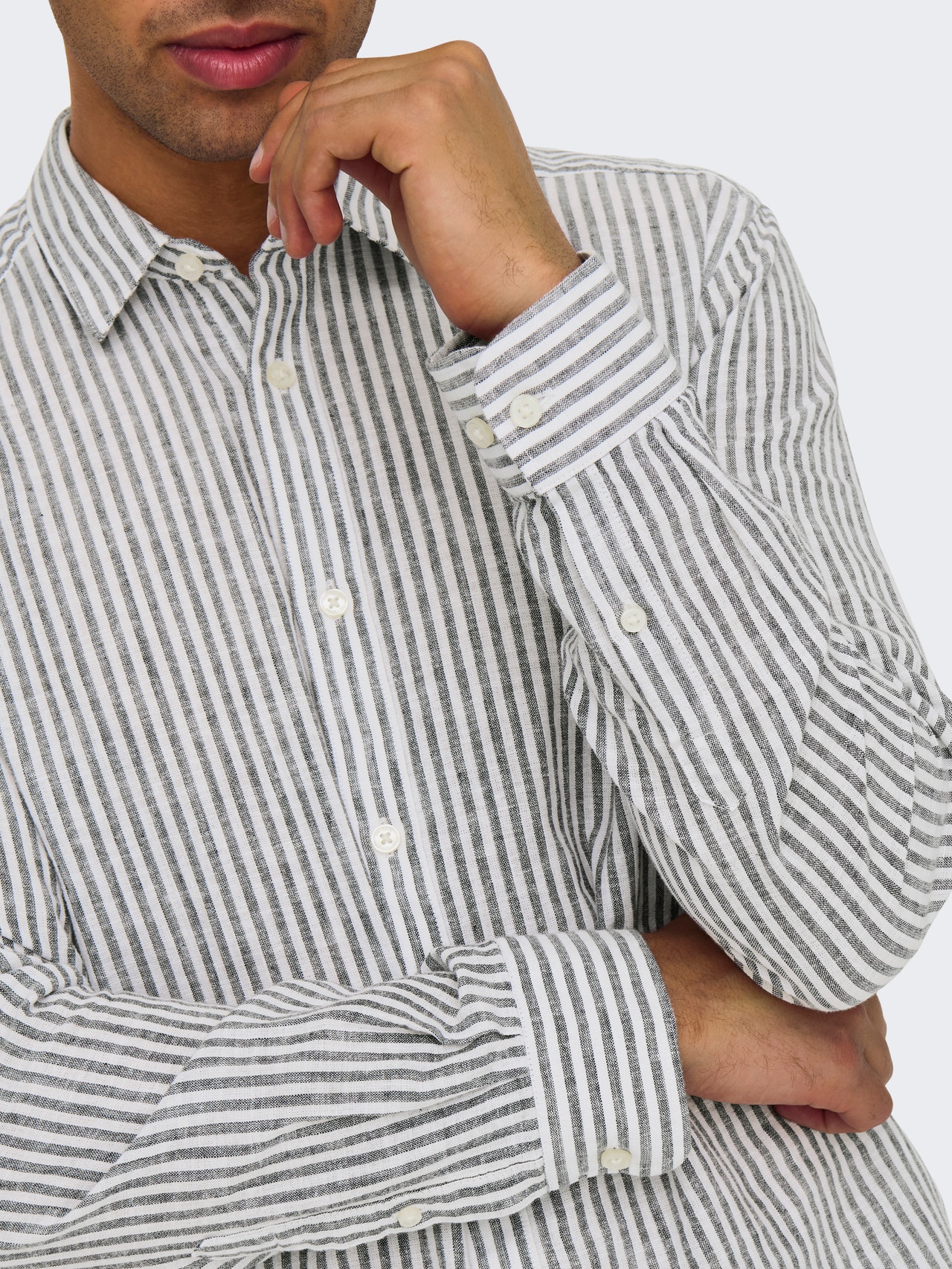 ONLY & SONS Slim Fit Shirt collar Shirt -Dark Navy - 22026601