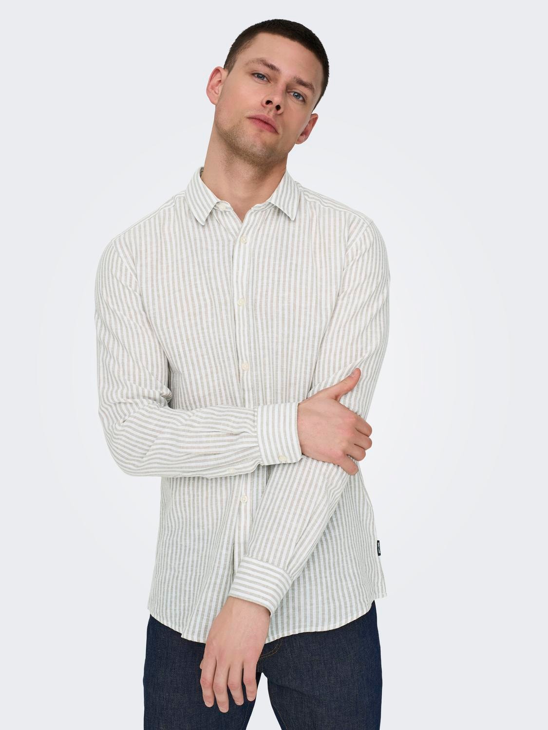ONLY & SONS Shirt with long sleeves -Chinchilla - 22026601