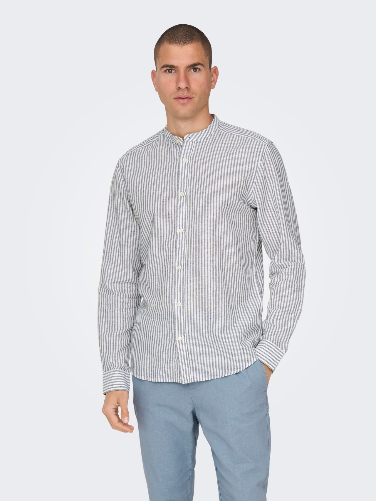 ONLY & SONS Slim Fit Shirt collar Shirt -Dark Navy - 22026602