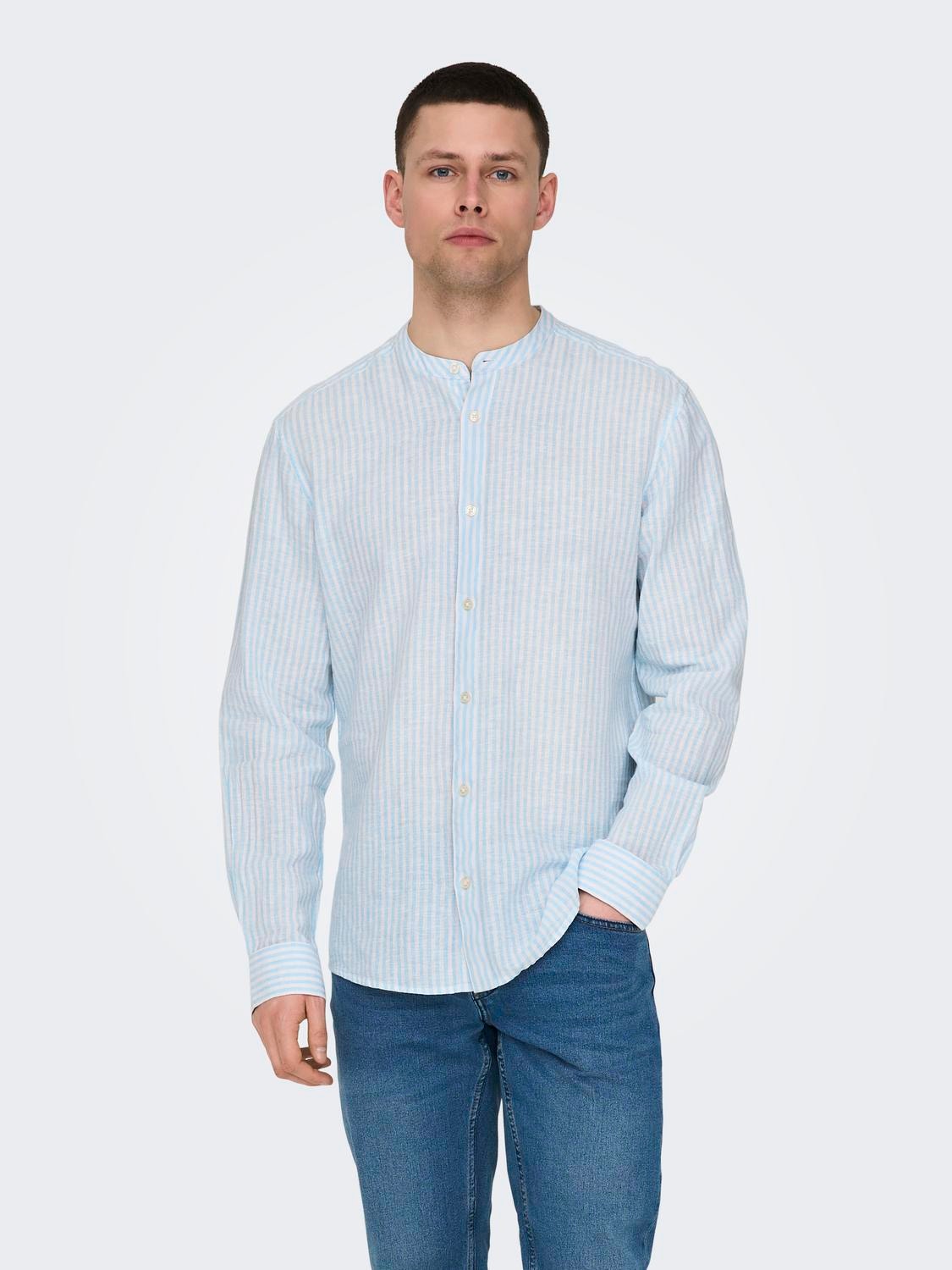 ONLY & SONS Camisas Corte slim Cuello de camisa -Cashmere Blue - 22026602
