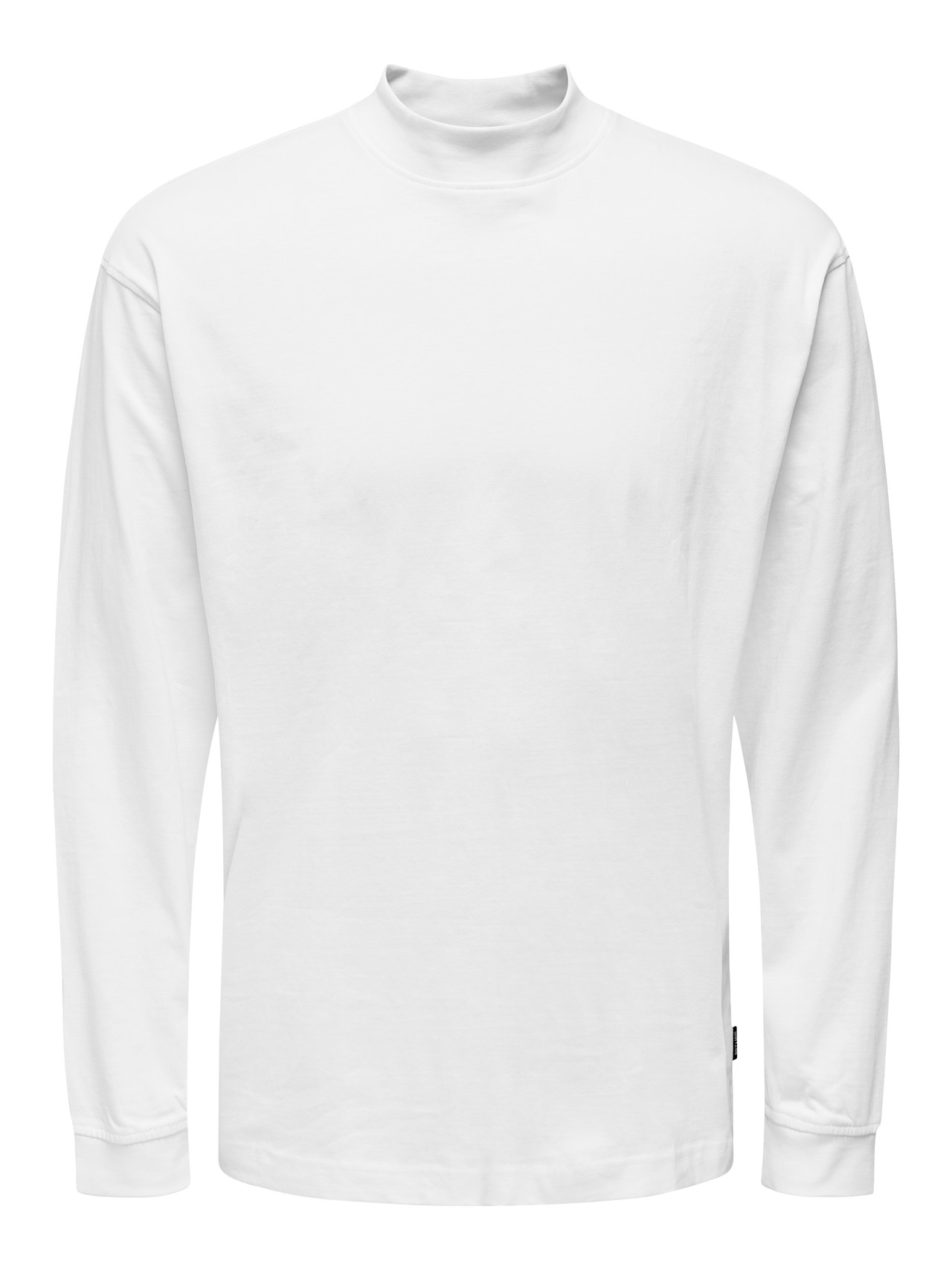 Locker geschnitten Stehkragen T-Shirt | Weiß | ONLY & SONS®