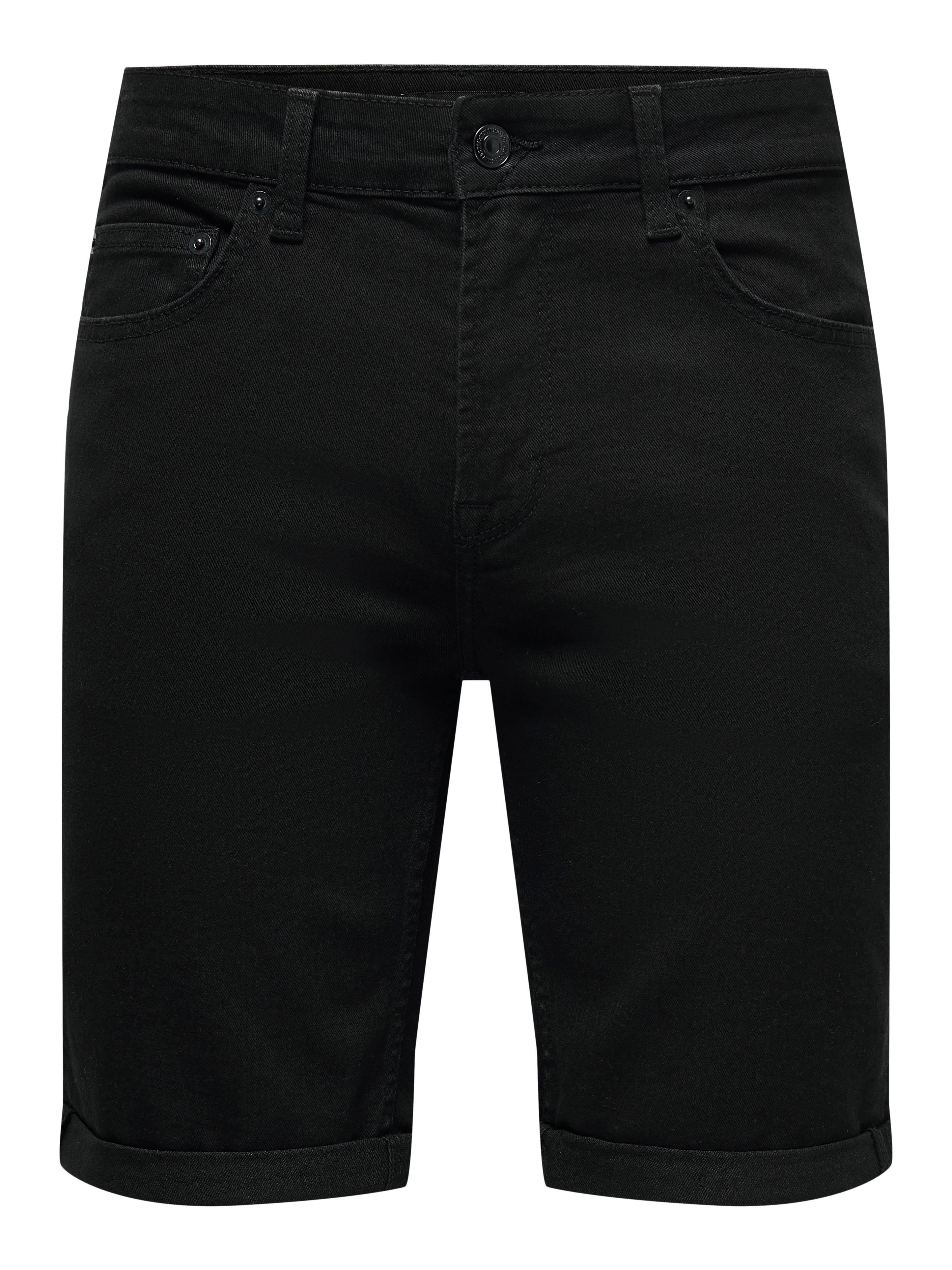 ONSPLY Regular rise Regular Fit Shorts | Black | ONLY & SONS® ONSPLY Regular rise Regular Fit Shorts | Black | ONLY & SONS®