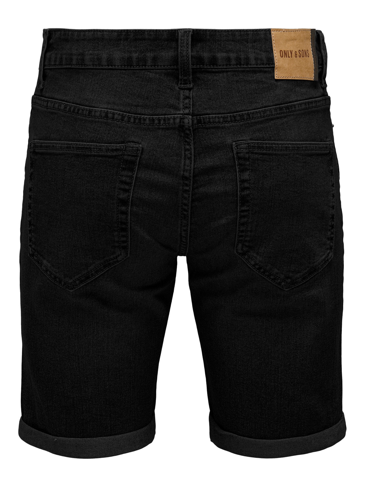 ONLY & SONS Denim Shorts With Fold Up -Black - 22026618