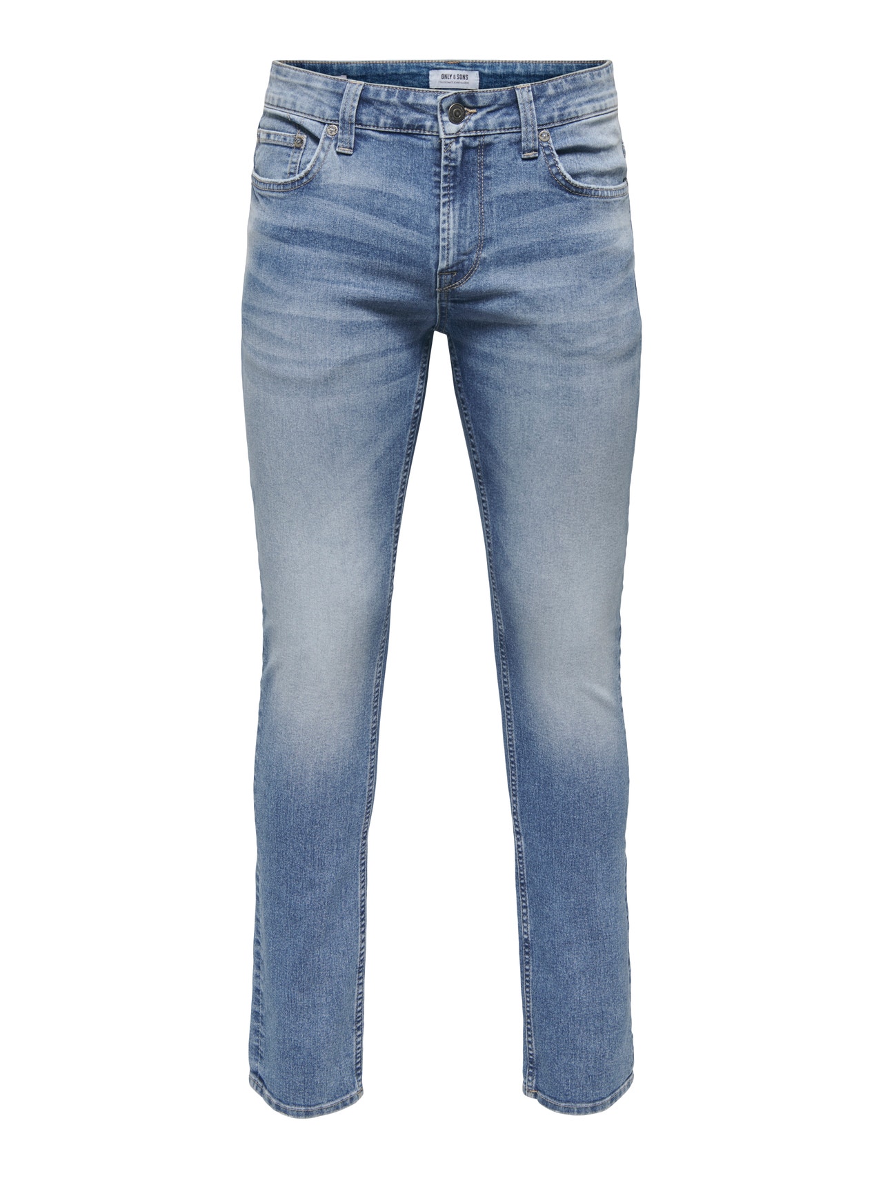 ONLY & SONS Slim Fit Mittlere Taille Jeans -Medium Blue Denim - 22026619