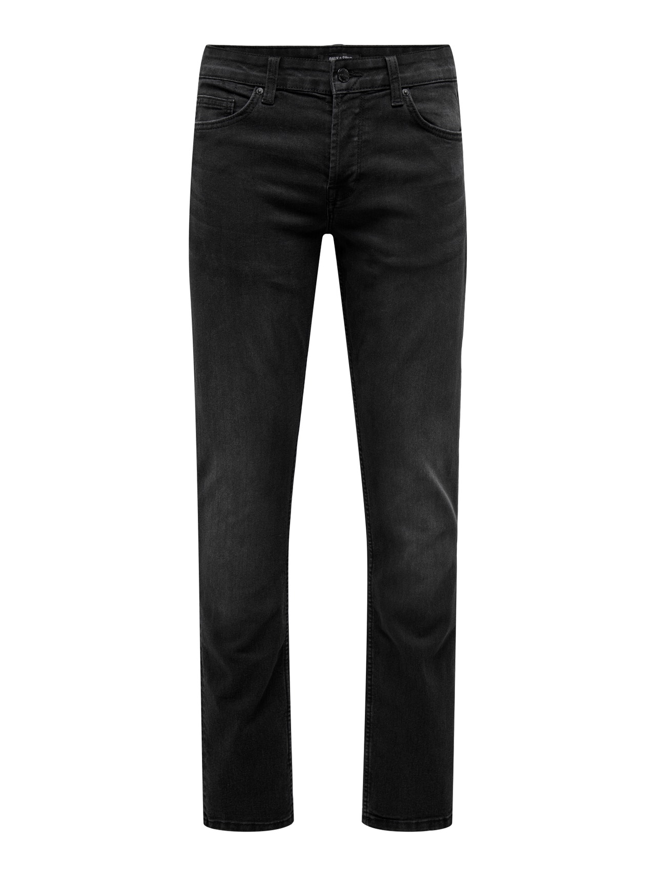 ONLY & SONS Slim Fit Regular rise Jeans -Washed Black - 22026619