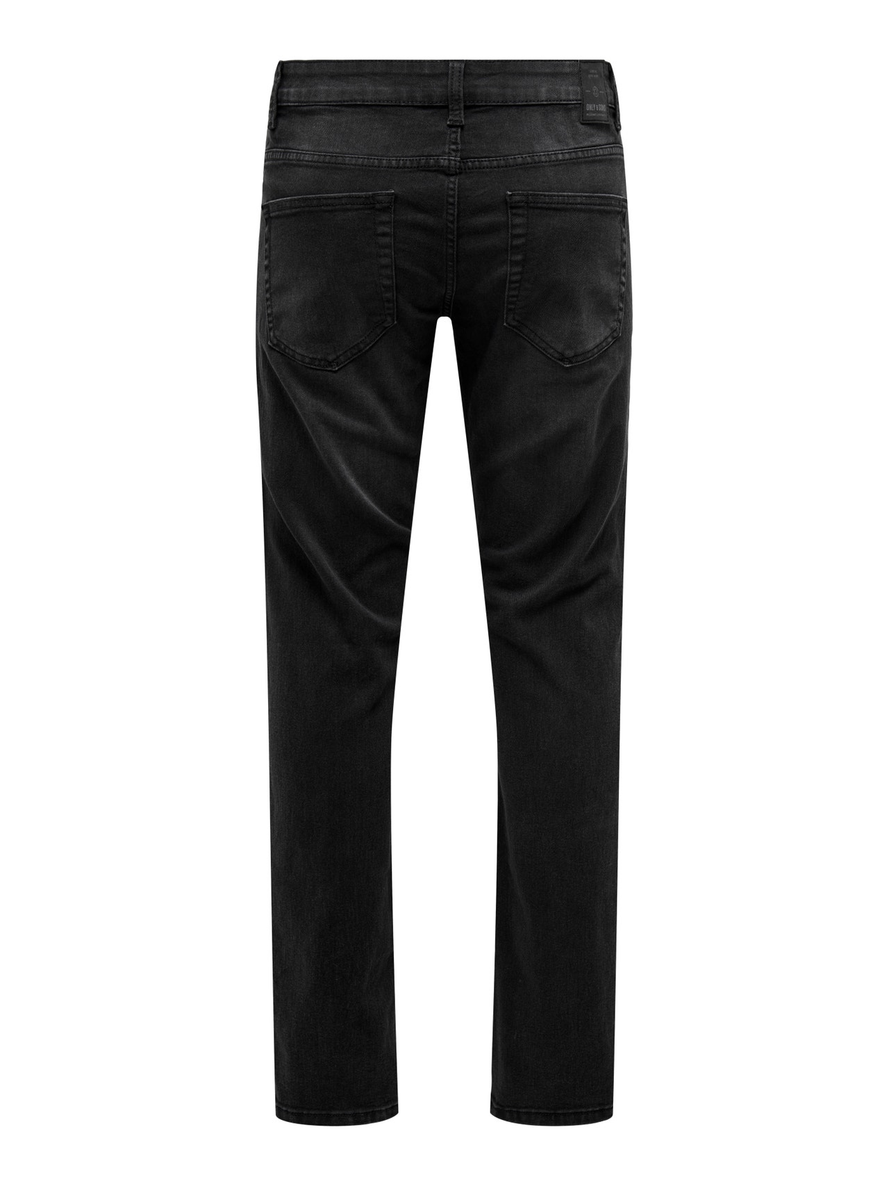 ONLY & SONS Slim Fit Mittlere Taille Jeans -Washed Black - 22026619
