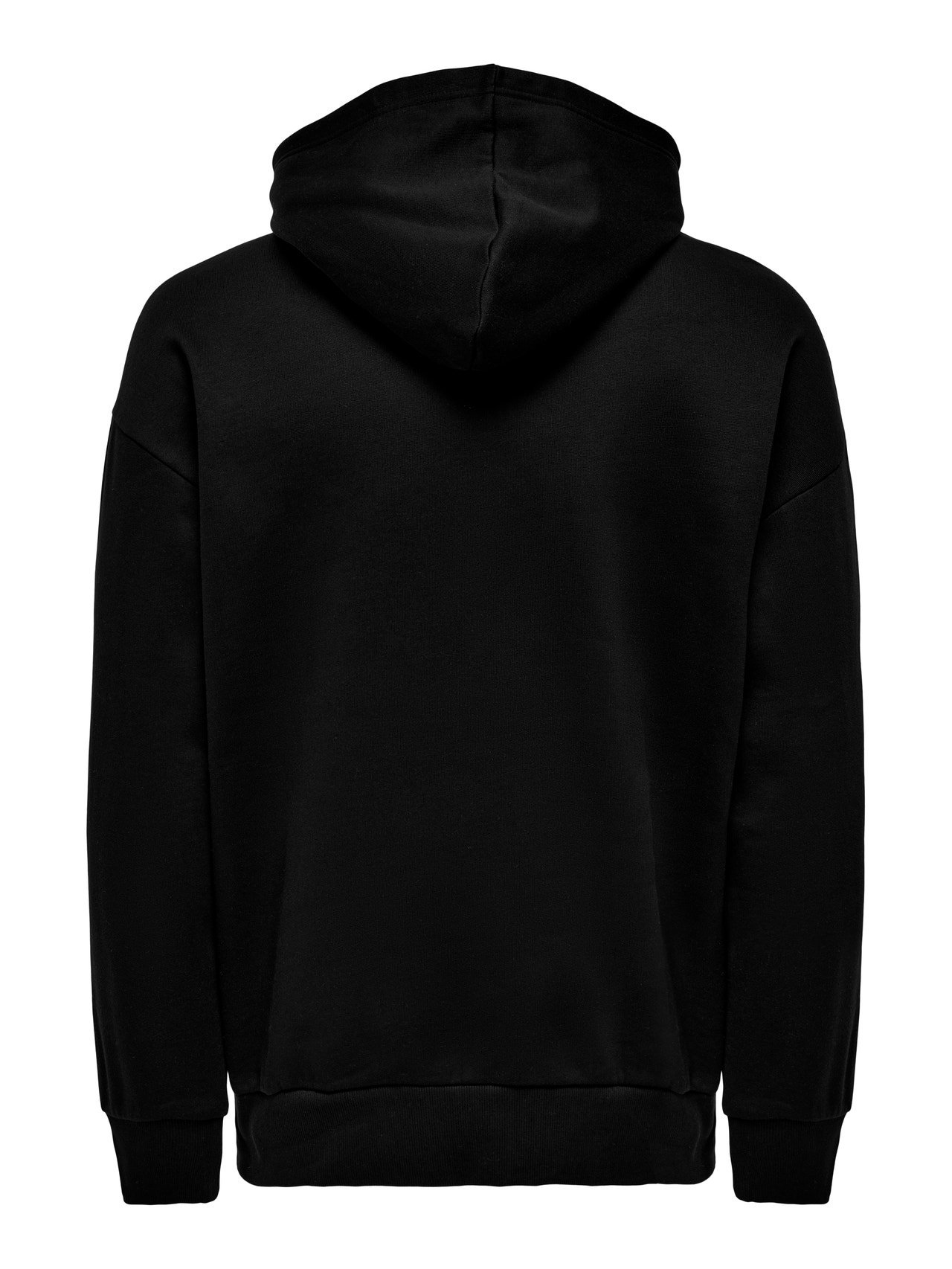 ONLY & SONS Relaxed Fit Hoodie Sweatshirt -Black - 22026661