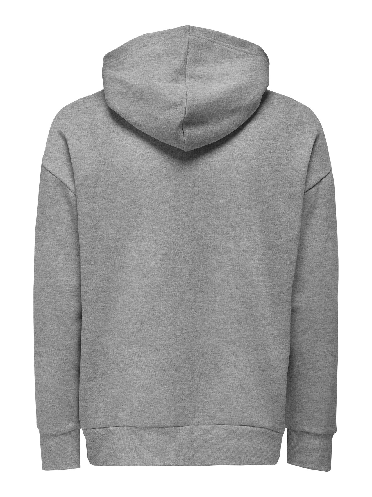 ONLY & SONS Relaxed Fit Hoodie Sweatshirt -Light Grey Melange - 22026661