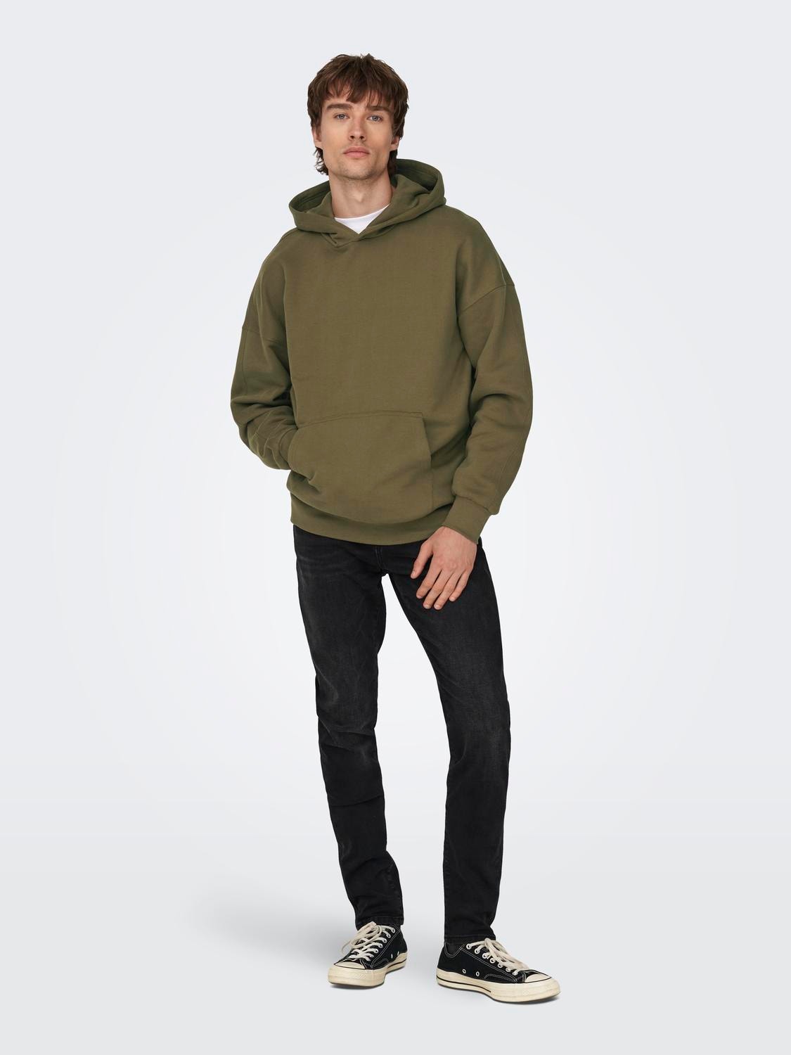 ONLY & SONS Relaxed fit hættetrøje -Kangaroo - 22026661
