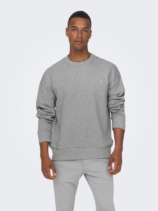 ONLY & SONS Solid color o-neck sweatshirt - 22026662