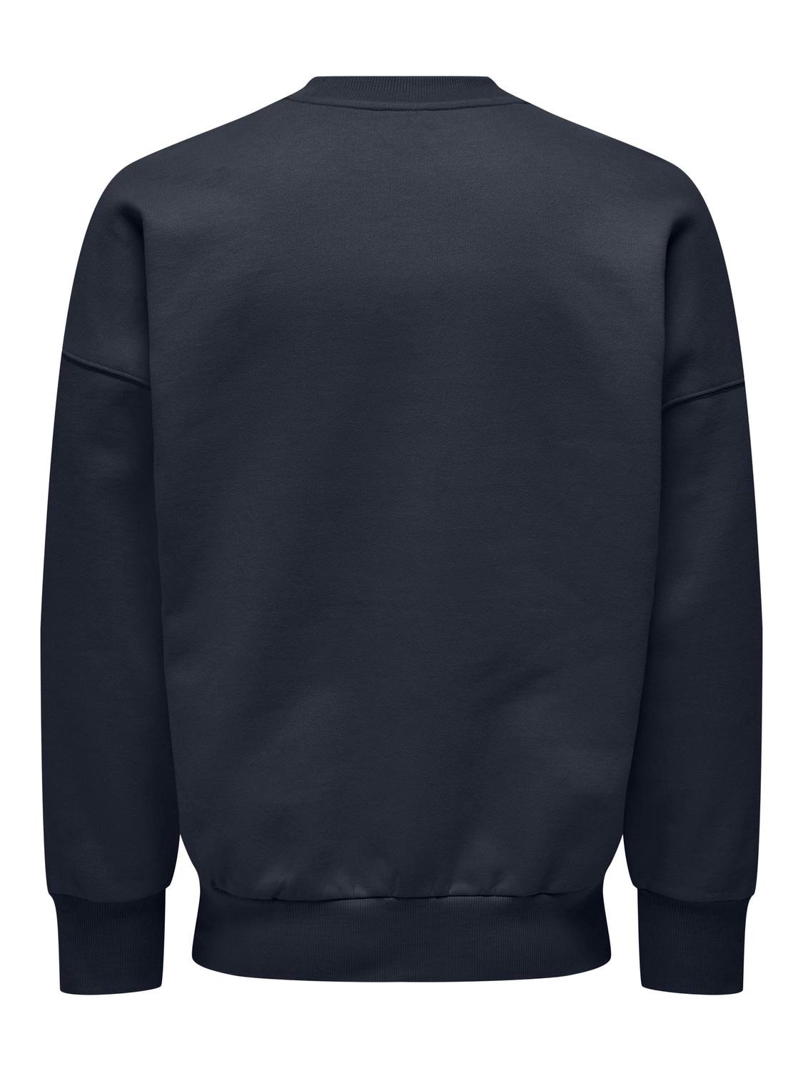 ONLY & SONS Solid color o-neck sweatshirt -Dark Navy - 22026662