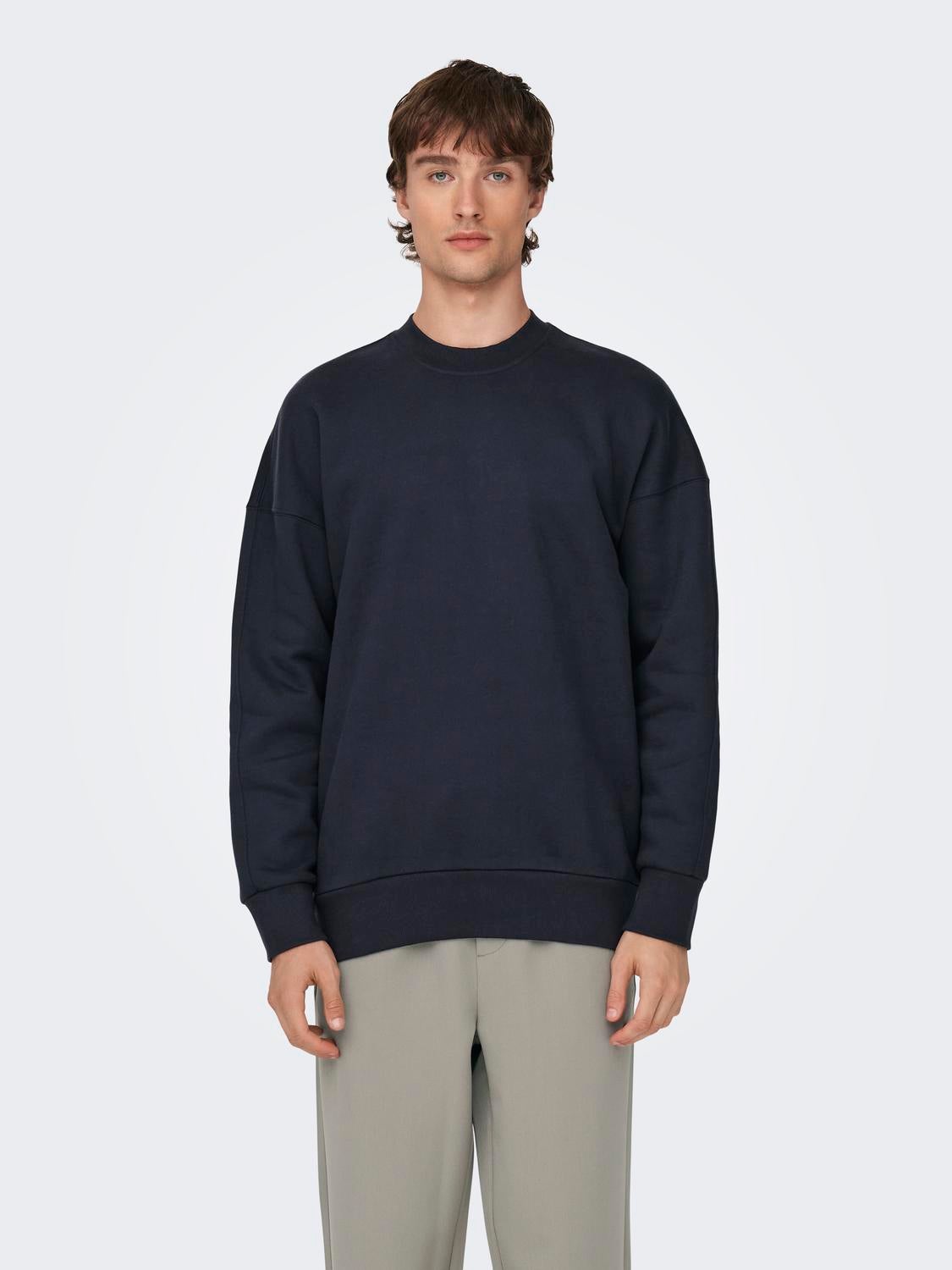 Dark navy sweatshirt online