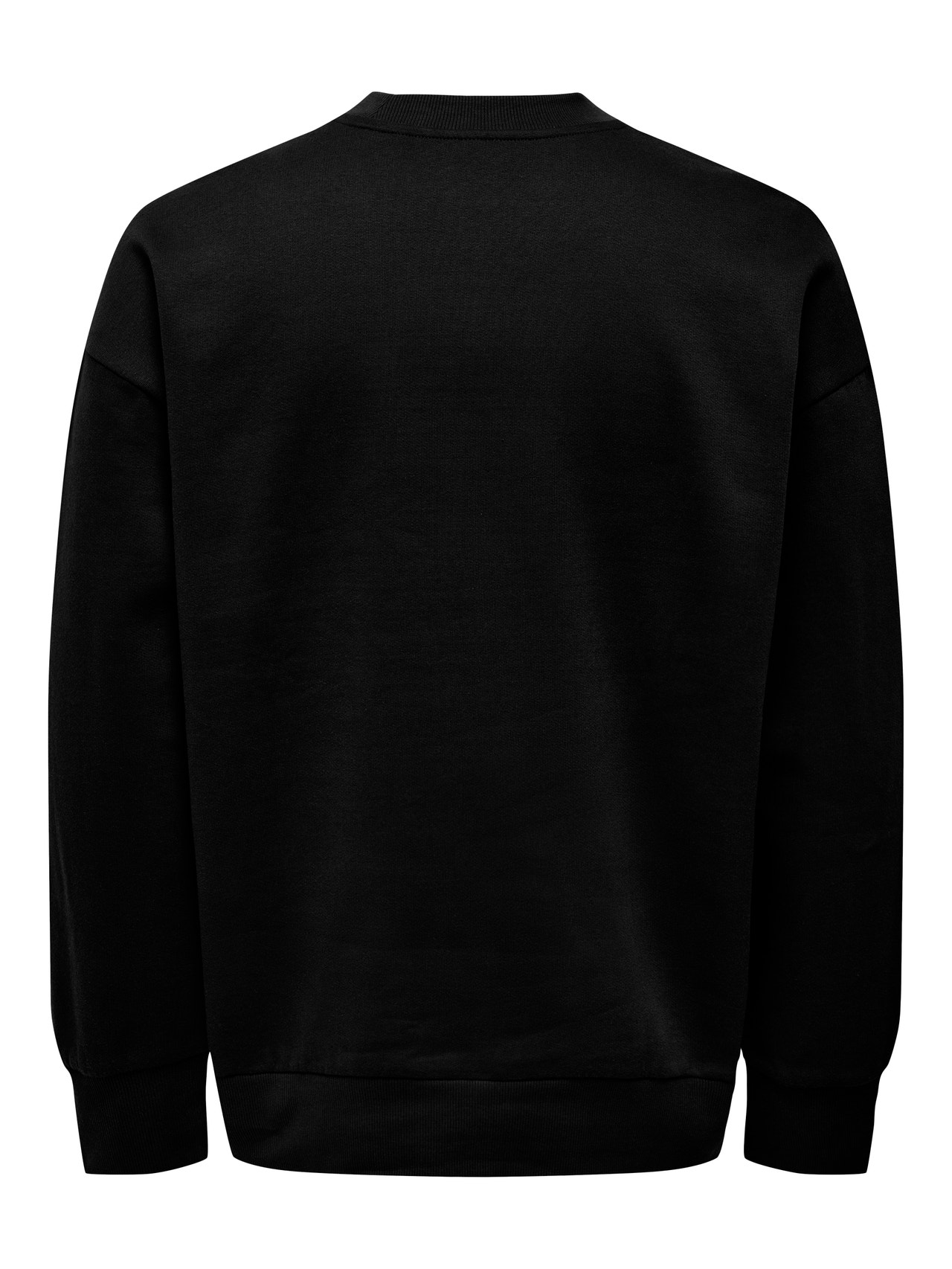 ONLY & SONS Ensfarvet o-hals sweatshirt -Black - 22026662