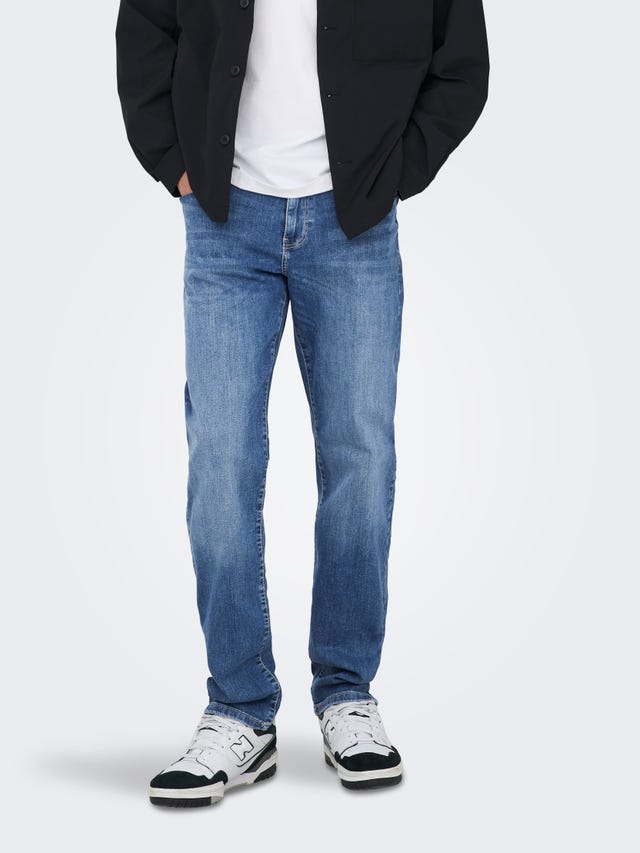 Only & Sons Onsweft Reg Mb 6755 Mat Dnm Noos Jeans Medium Blue Uomo 22026755 DNM Only & Sons Onsweft Reg Mb 6755 Mat Dnm Noos Jeans Medium Blue Uomo 22026755 DNM