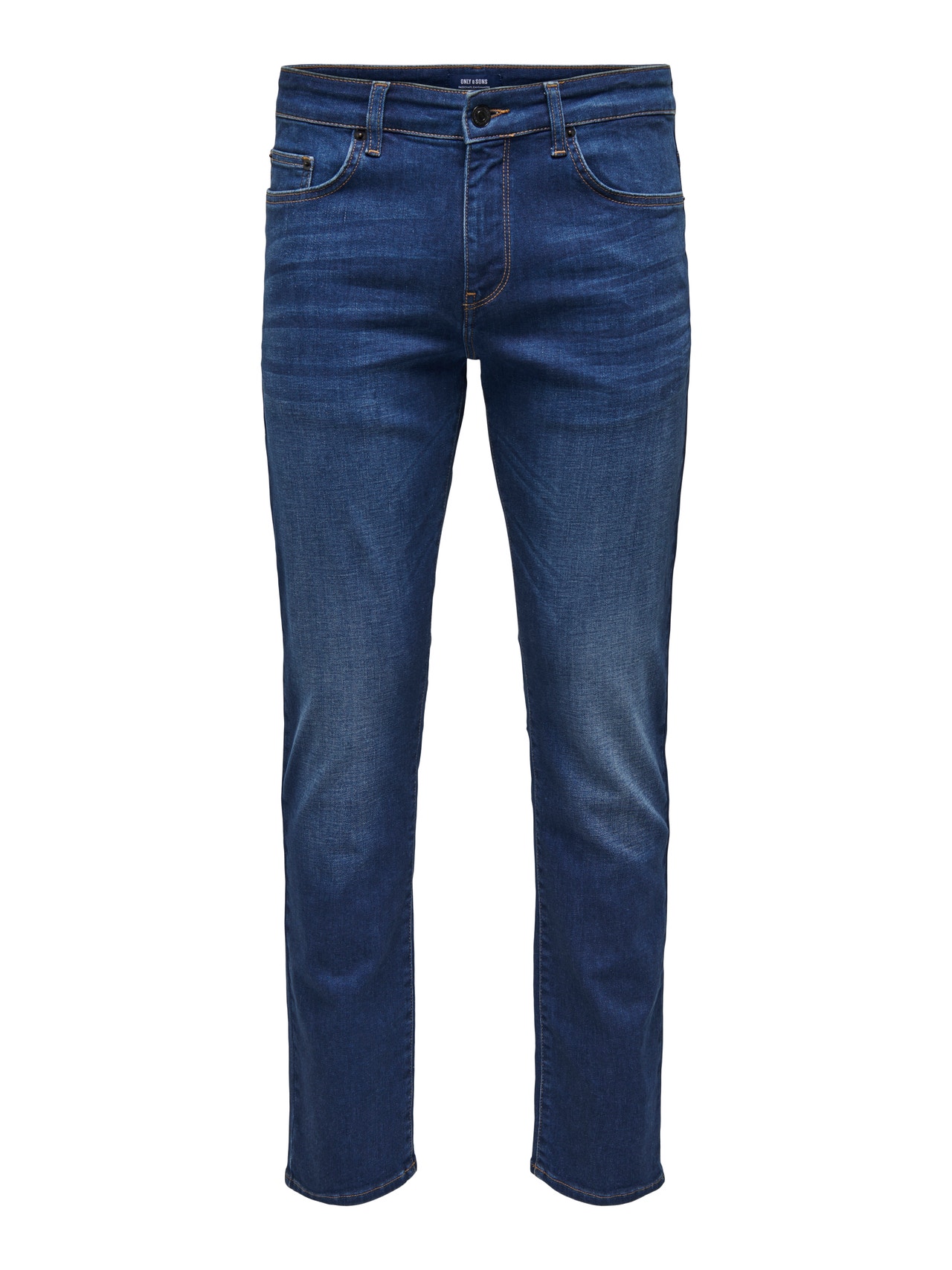 ONLY & SONS Normal geschnitten Mittlere Taille Jeans -Dark Blue Denim - 22026776