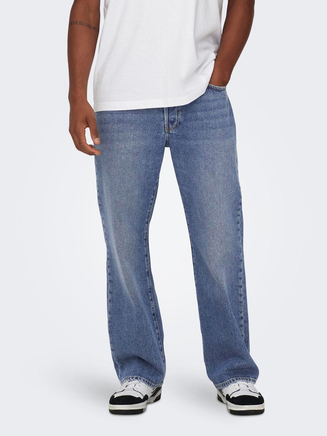 ONLY & SONS Locker geschnitten Jeans -Medium Blue Denim - 22026781
