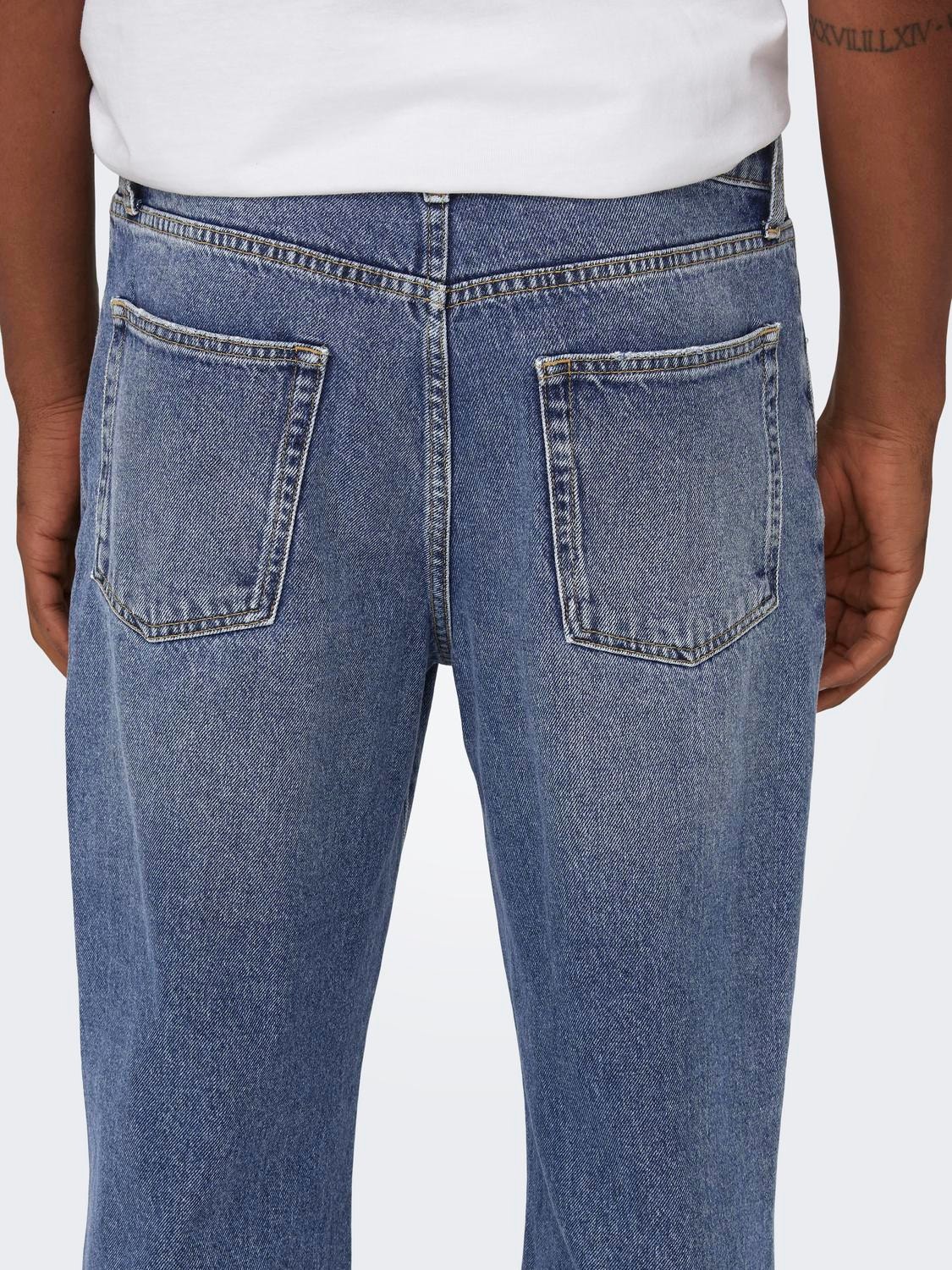 ONLY & SONS Loose fit Jeans -Medium Blue Denim - 22026781