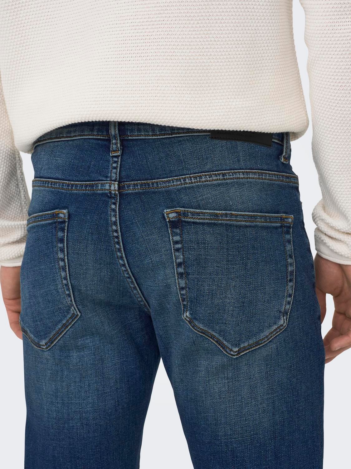 ONLY & SONS Slim Fit Jeans -Dark Medium Blue Denim - 22026817