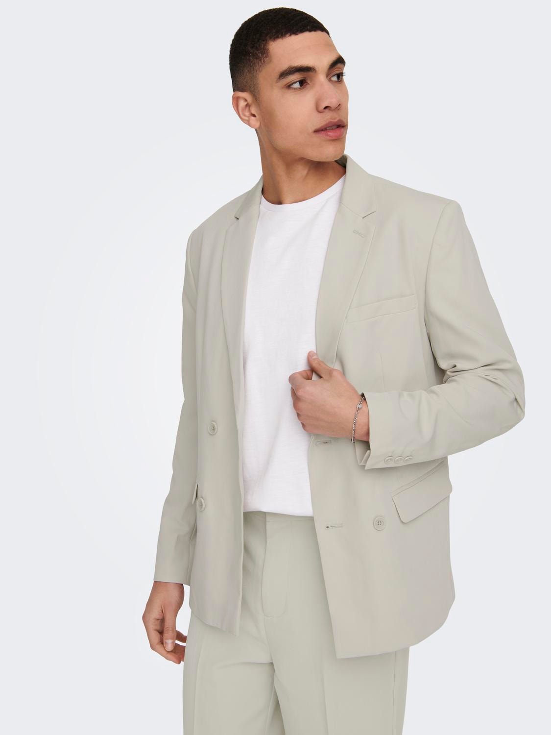 ONLY & SONS Normal pasform blazer -Moonstruck - 22026839