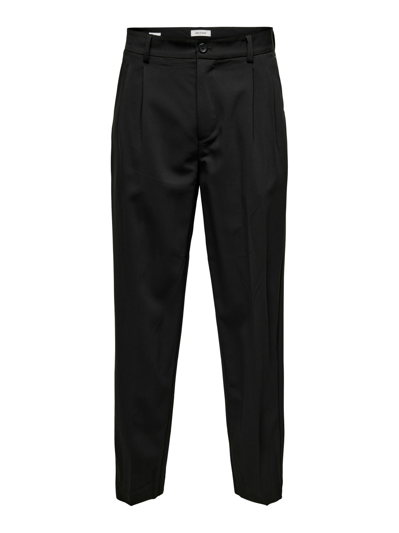ONLY & SONS Loose Fit Mid rise Tailored Trousers -Black - 22026905