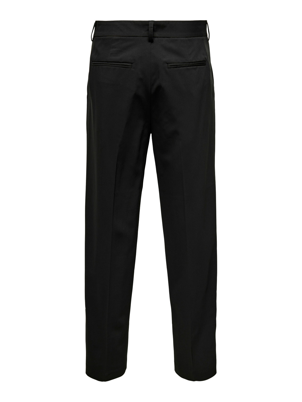 ONLY & SONS Loose Fit Mid rise Tailored Trousers -Black - 22026905