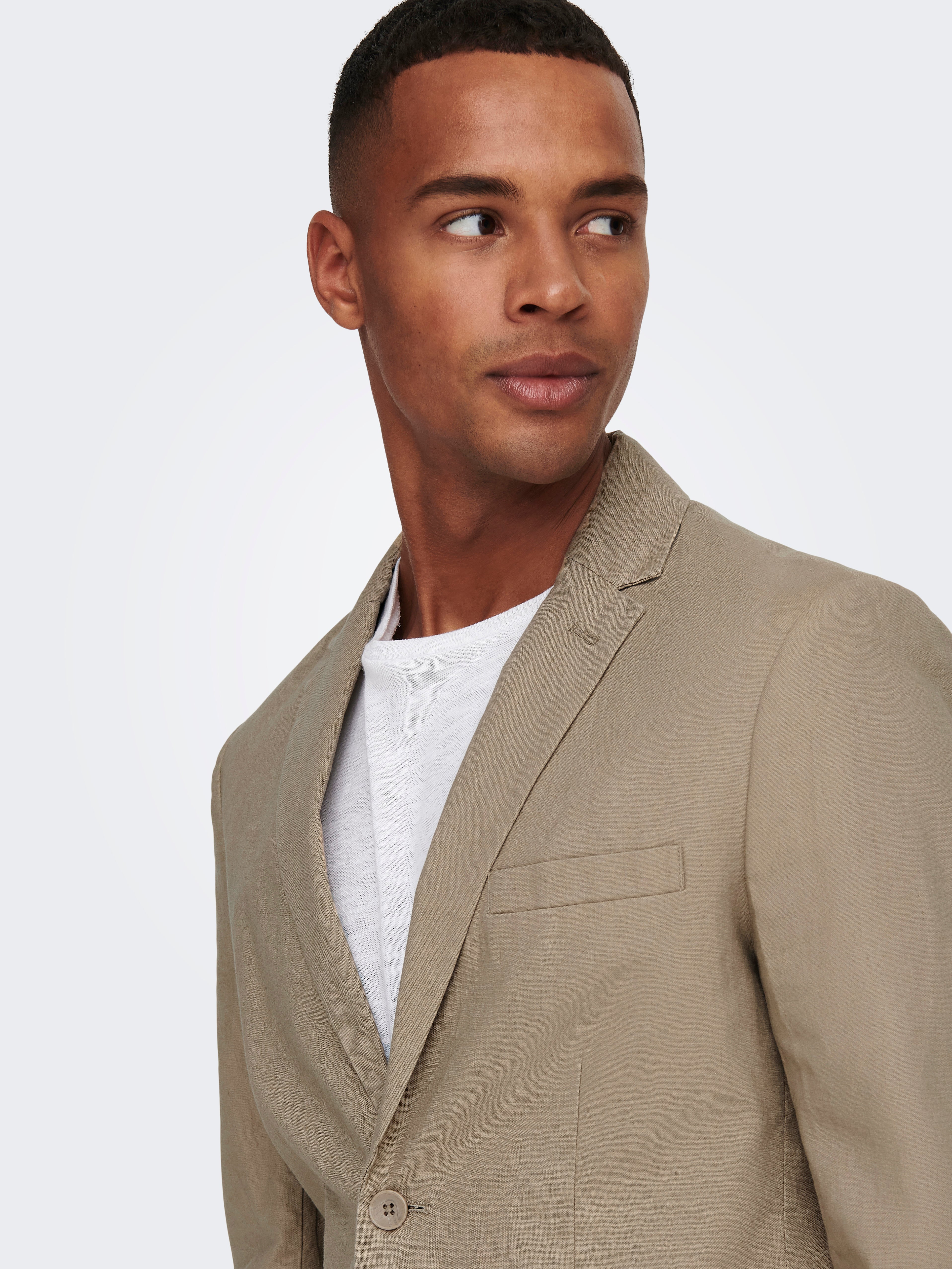 Grey slim fit online blazer