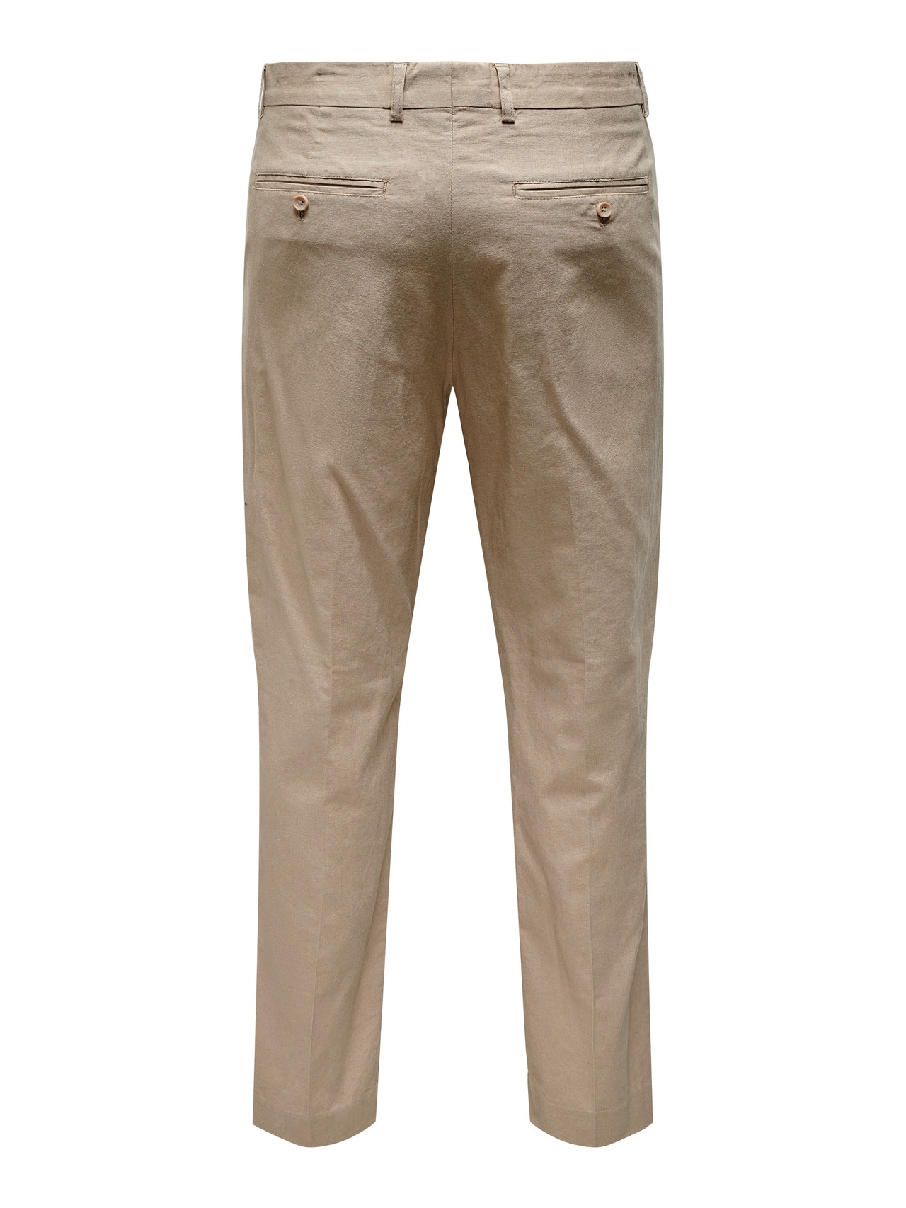 ONLY & SONS Slim Fit Mid Rise Anzughose -Chinchilla - 22026908