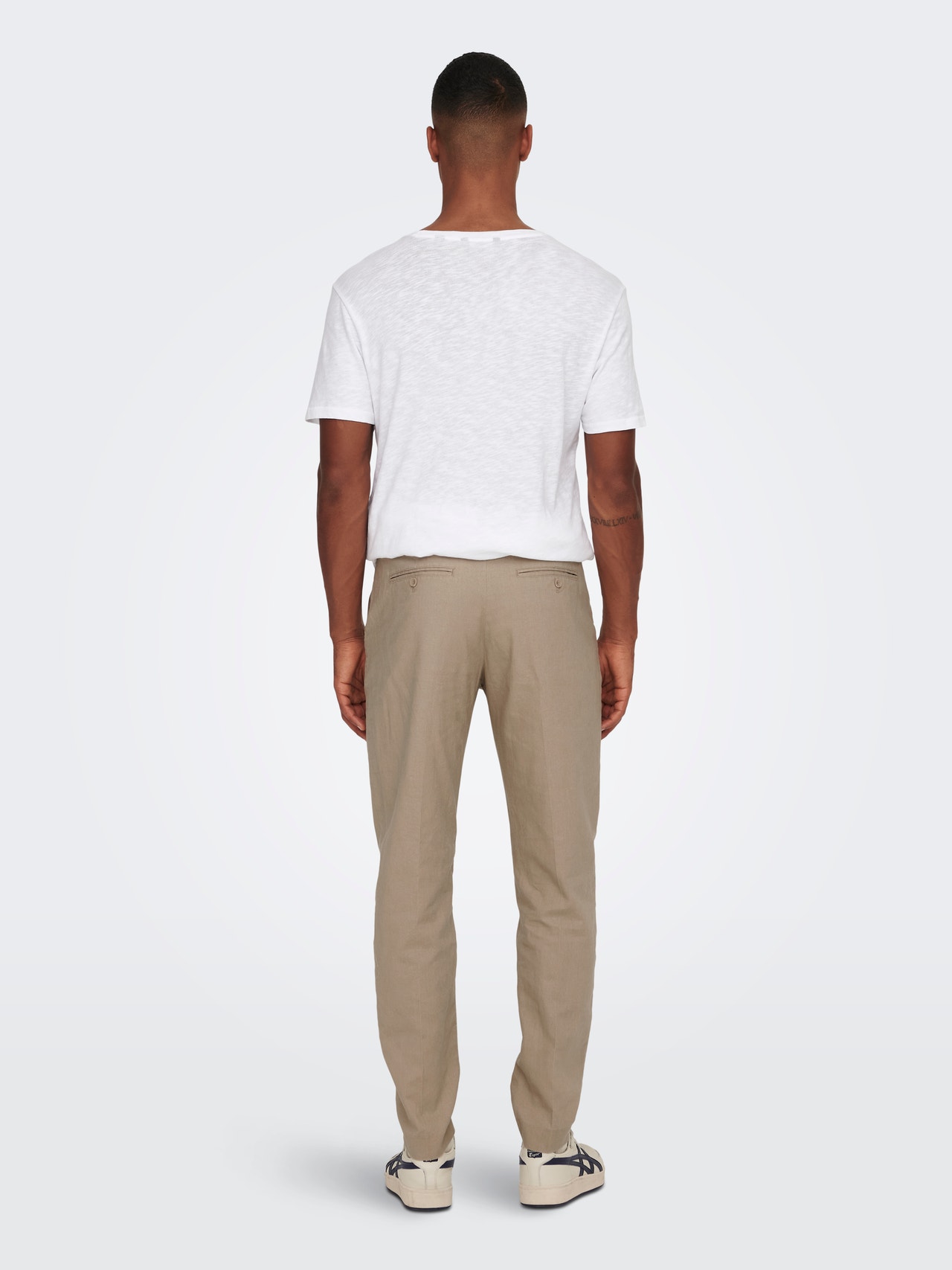 ONLY & SONS Hør blend chinos -Chinchilla - 22026908