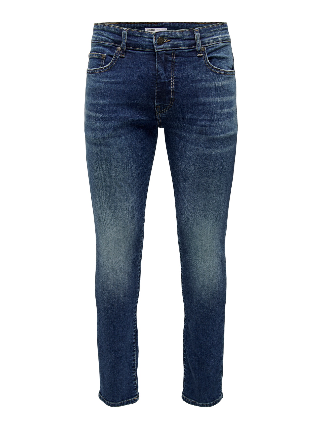 ONLY & SONS Slim Fit Low rise Jeans -Medium Blue Denim - 22026920