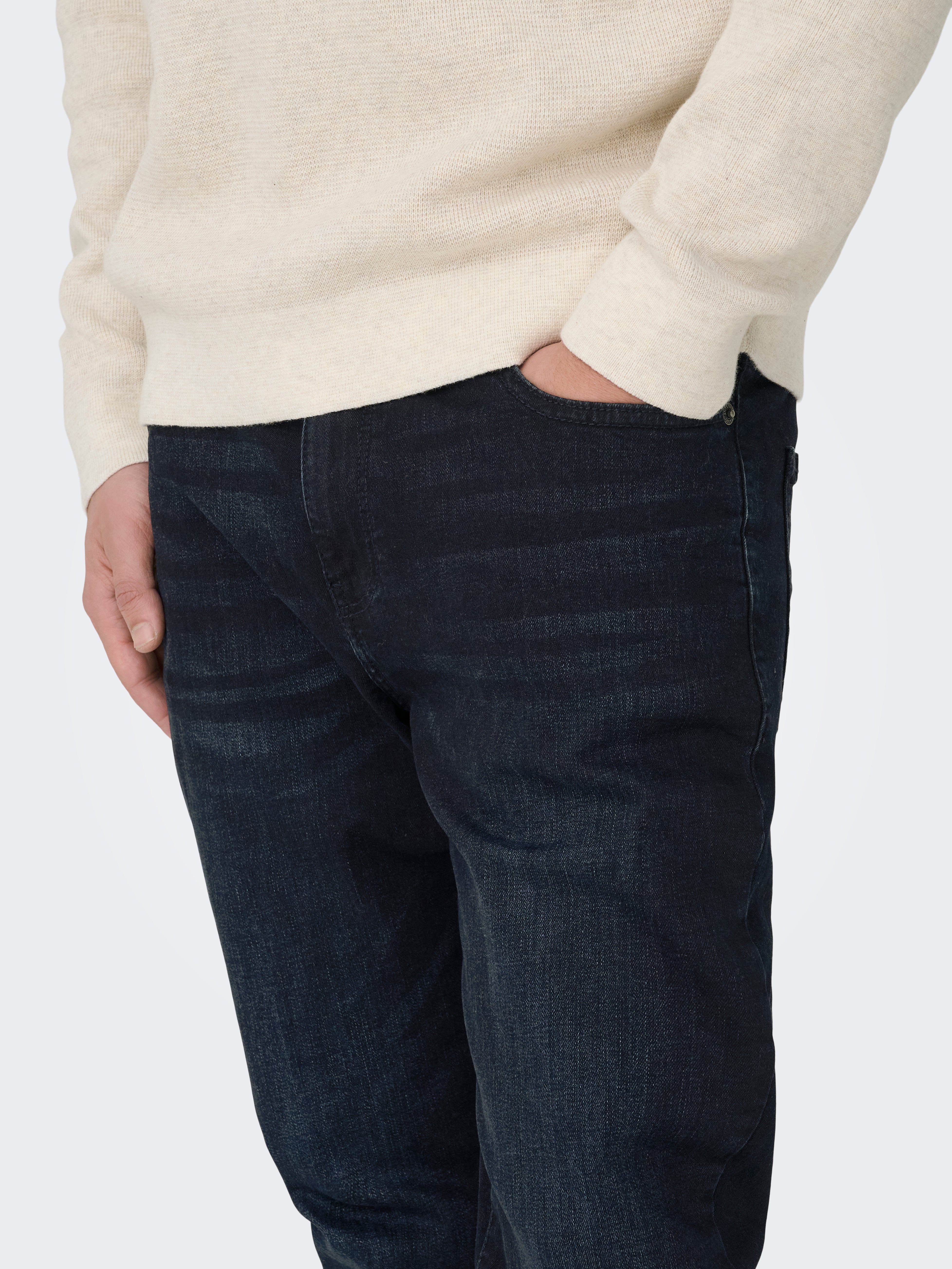 ONSLOOM Mid waist Slim Fit Jeans Black ONLY SONS®