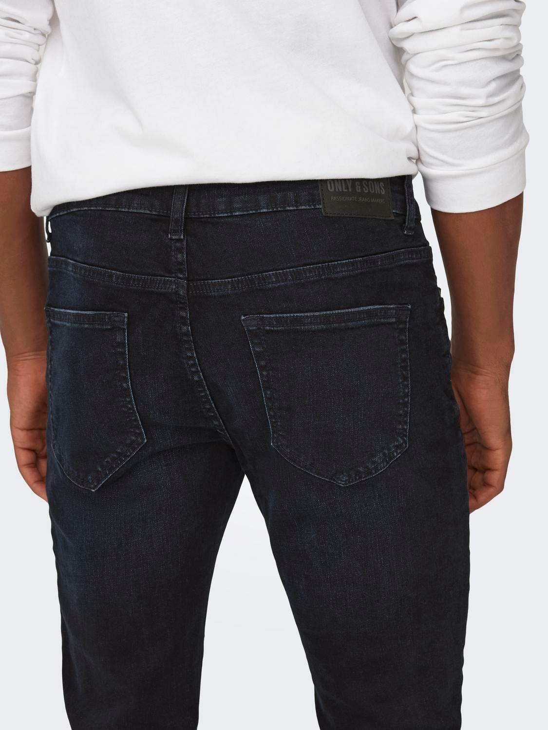 ONLY & SONS Slim fit Low rise Jeans -Blue Black Denim - 22026921