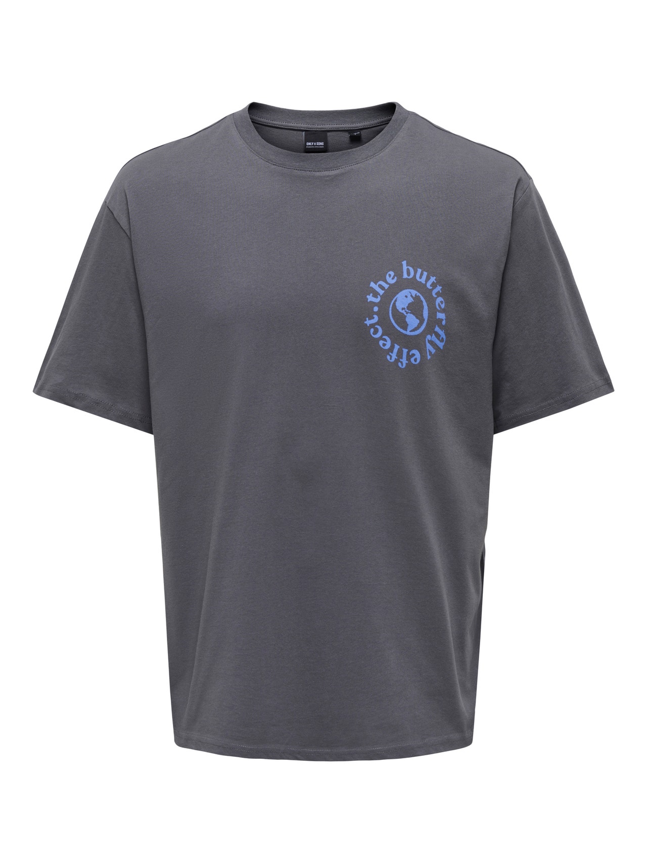 ONLY & SONS Locker geschnitten Rundhals T-Shirt -Grey Pinstripe - 22026954