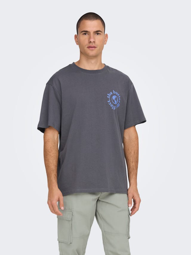 ONLY & SONS T-shirt Relaxed Fit Paricollo - 22026954