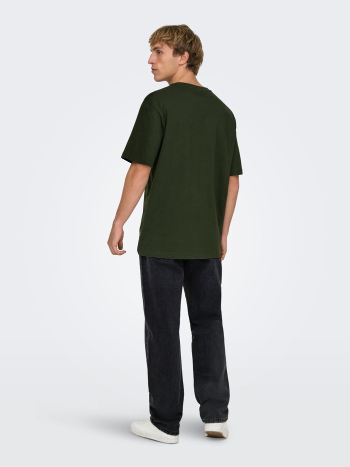 Only & Sons Onsedge Straight LB 9393 Dot DNM Noos - Jeans Uomo A Vita Media, Lavaggio Sbiadito