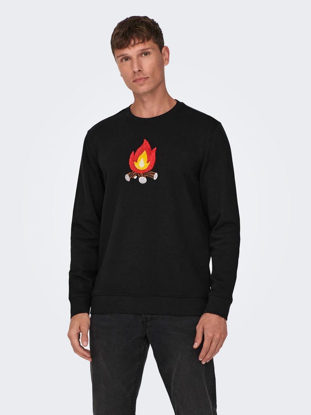 ONLY & SONS O-neck sweatshirt - 22027004