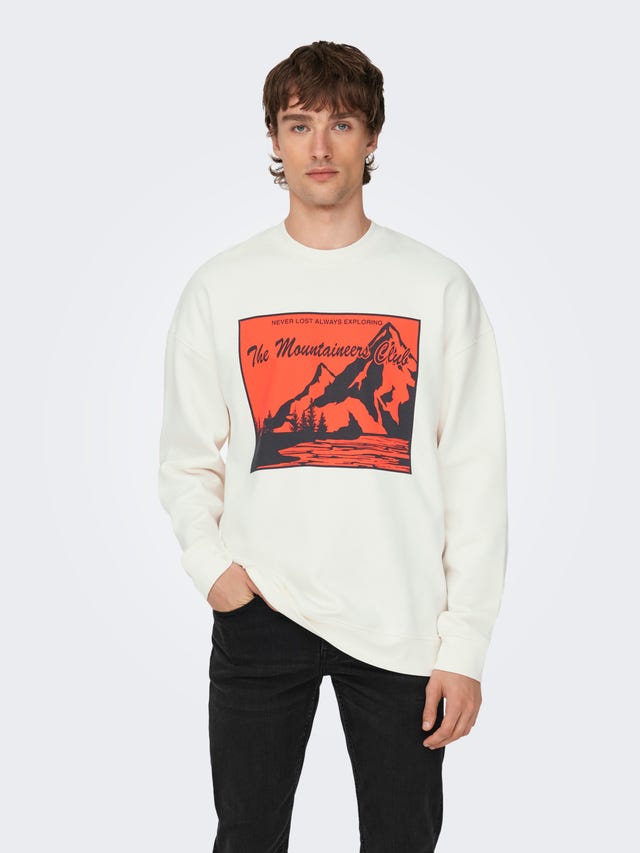 ONLY & SONS O-neck sweatshirt - 22027043
