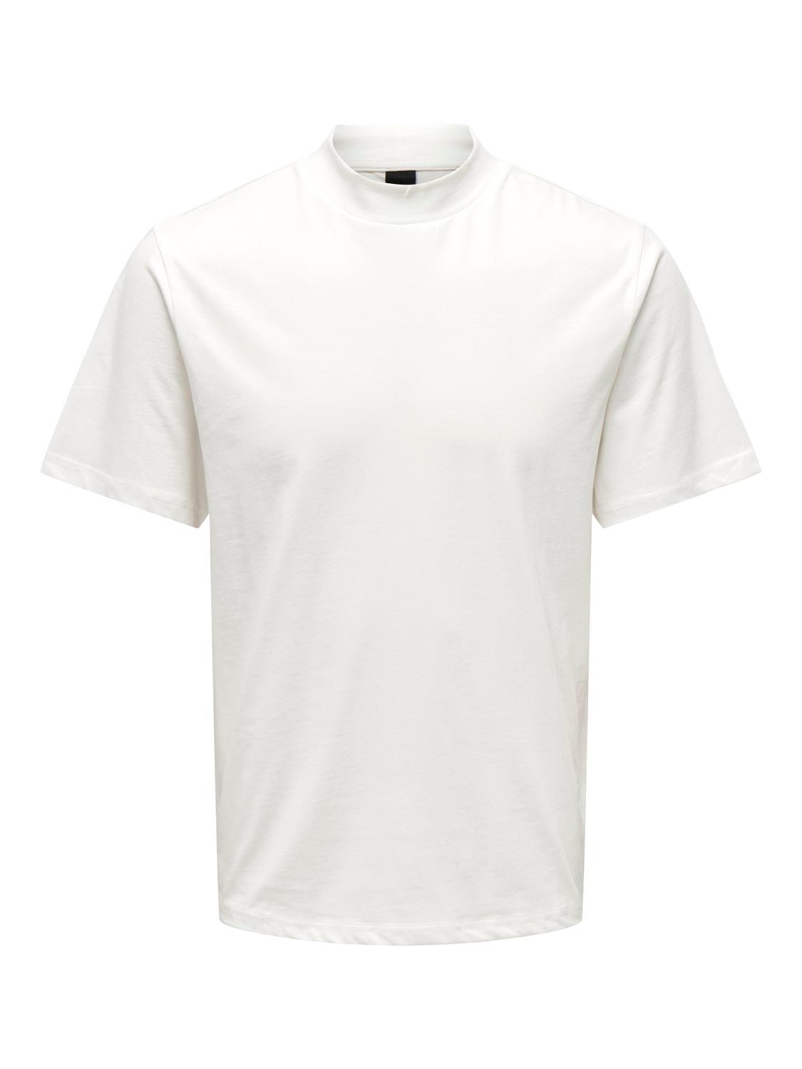 ONLY & SONS Regular Fit O-hals T-skjorte -Cloud Dancer - 22027086