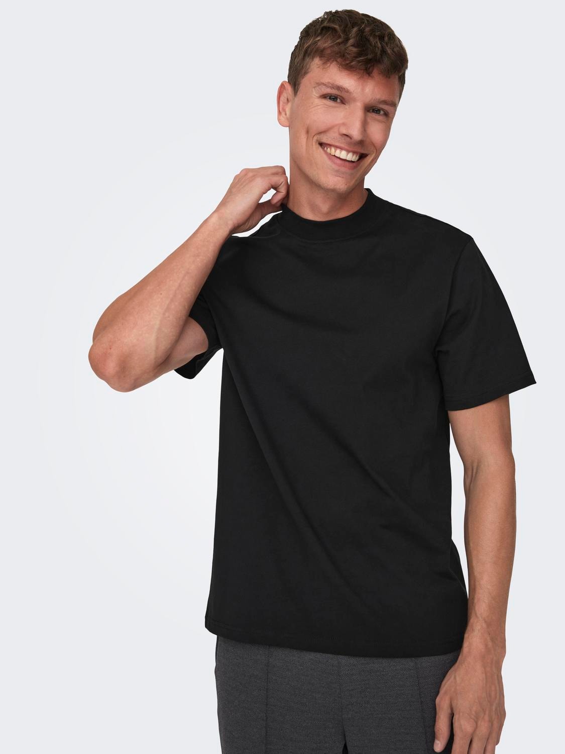 ONLY & SONS Regular fit O-hals T-shirts -Black - 22027086