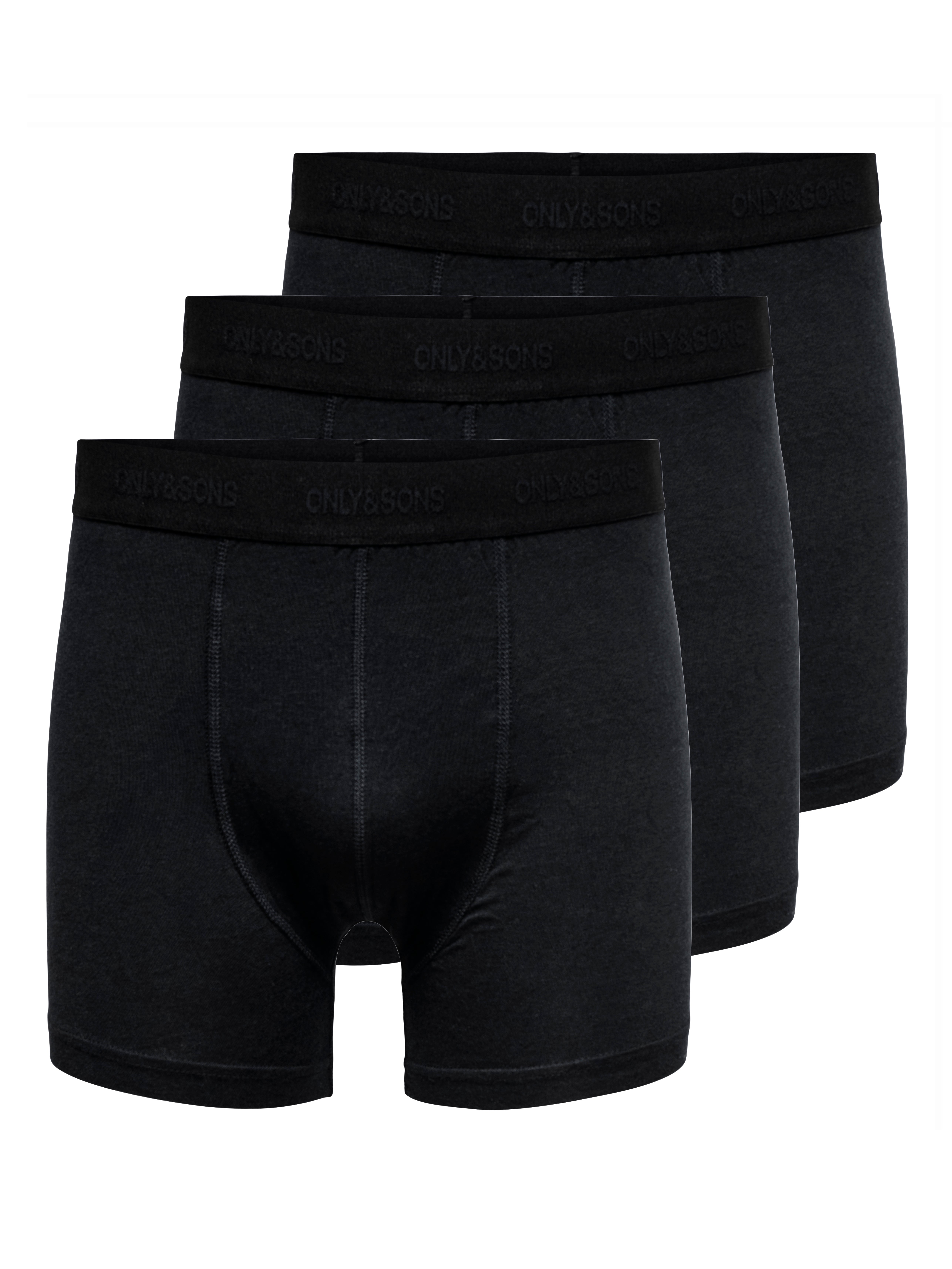 ONSFITZ 3-pack Boxer | Black | ONLY & SONS® ONSFITZ 3-pack Boxer | Black | ONLY & SONS®