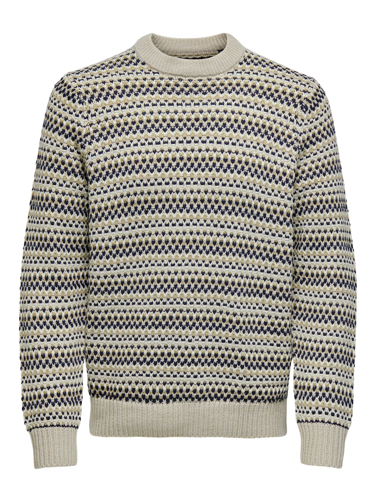 ONLY & SONS Regular fit Ronde hals Pullover -Silver Lining - 22027268