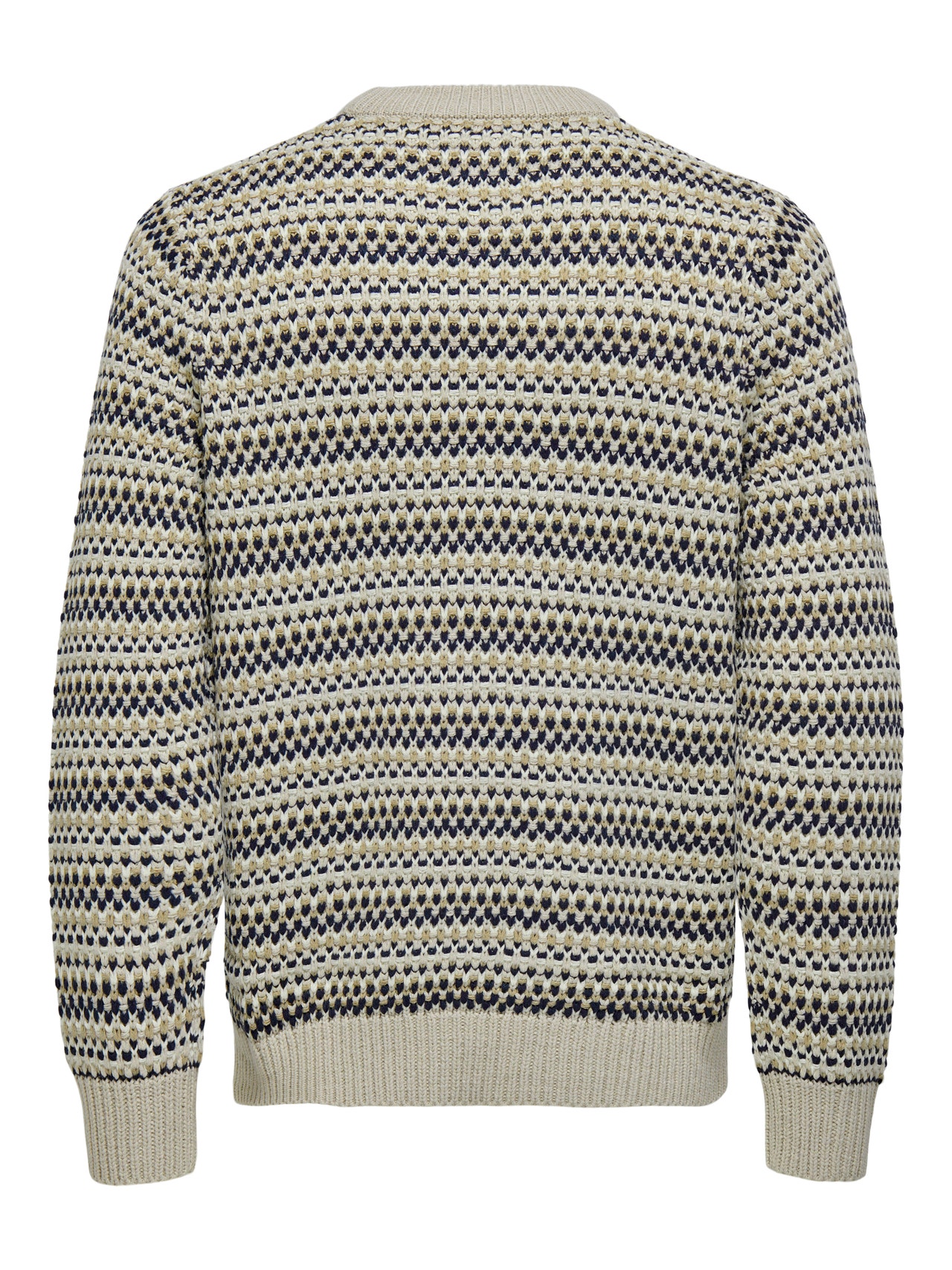 ONLY & SONS Regular Fit Crew neck Pullover -Silver Lining - 22027268